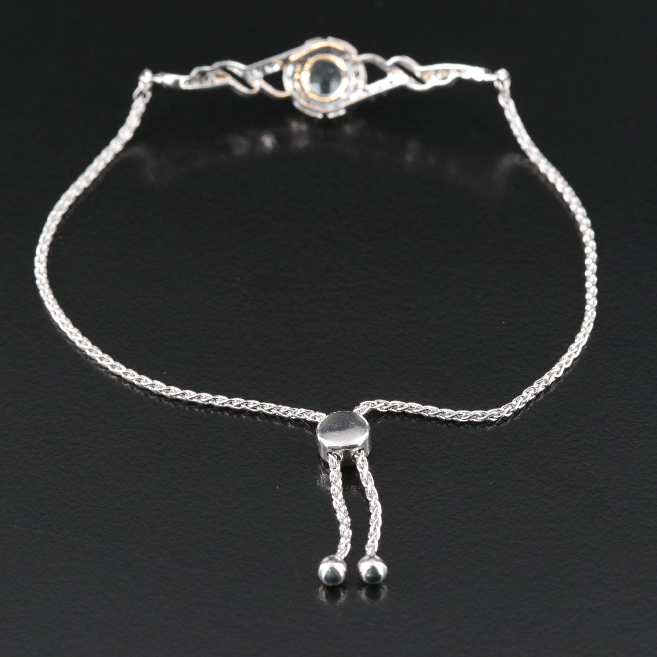 Sterling Topaz and Sapphire Bracelet