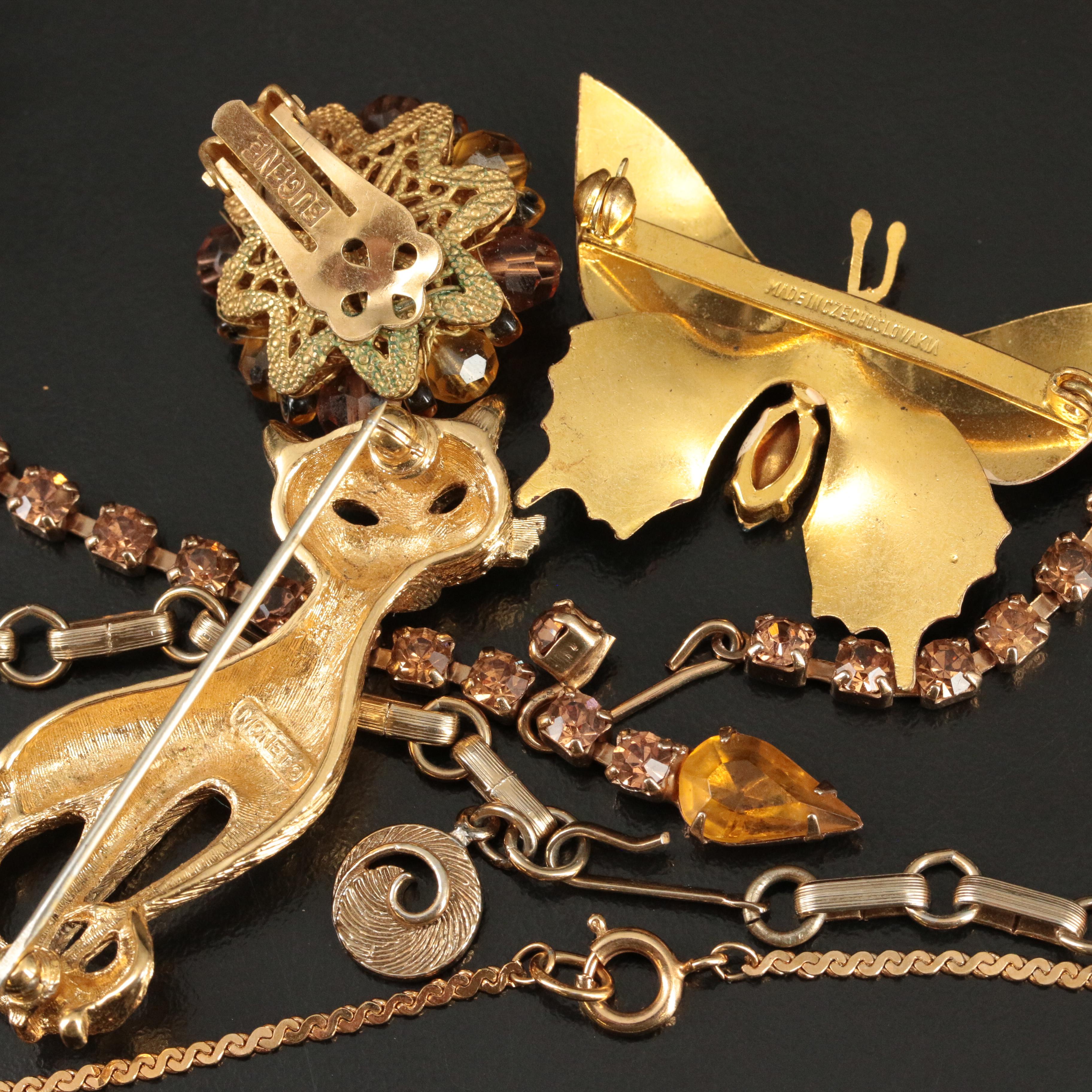 Vogue and Rhinestones Featured in Vintage Jewelry Assortment