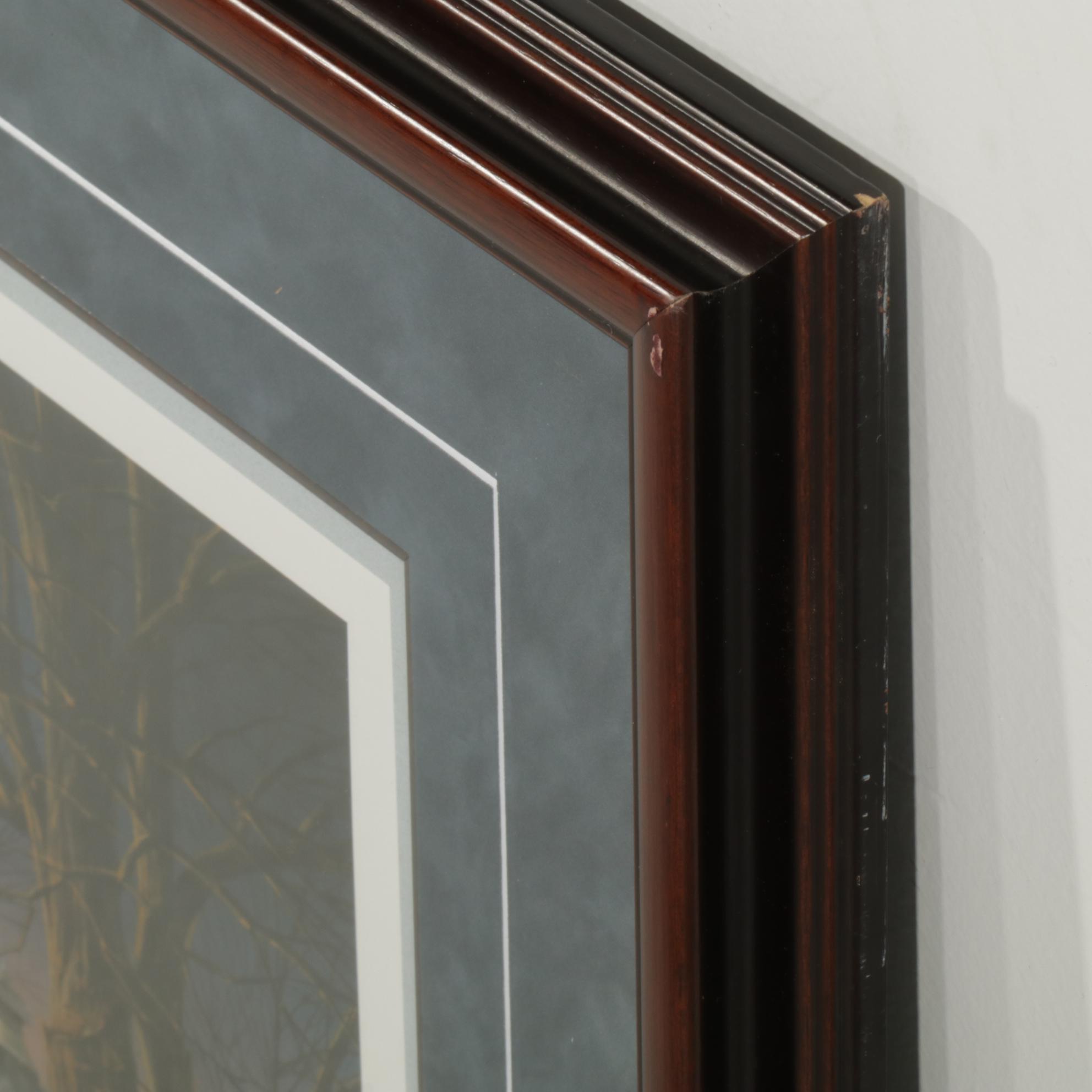 Terry Redlin Offset Lithograph "Trimming the Tree," 1995