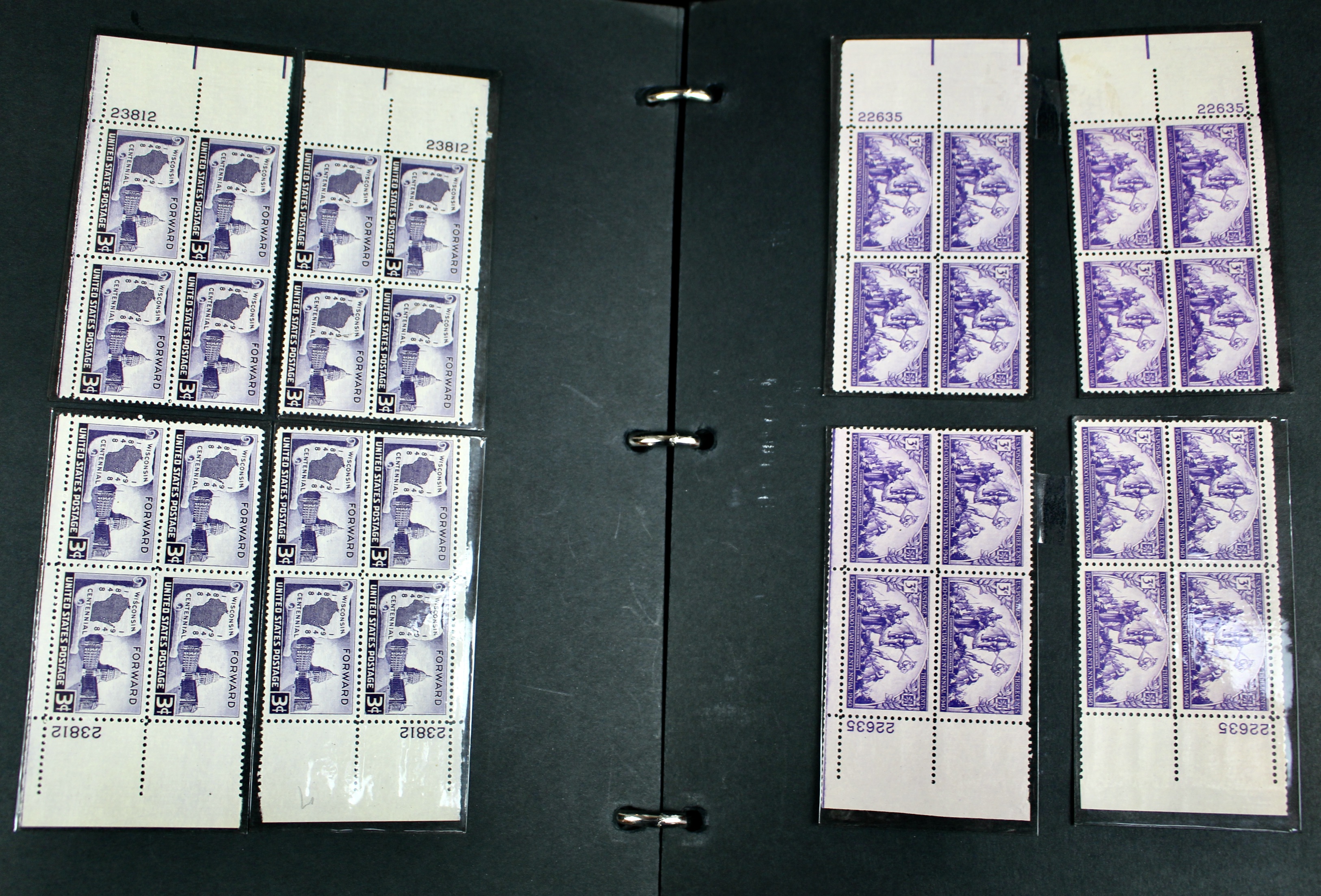 340 Matched Plate Blocks from the 1940's and 1950's