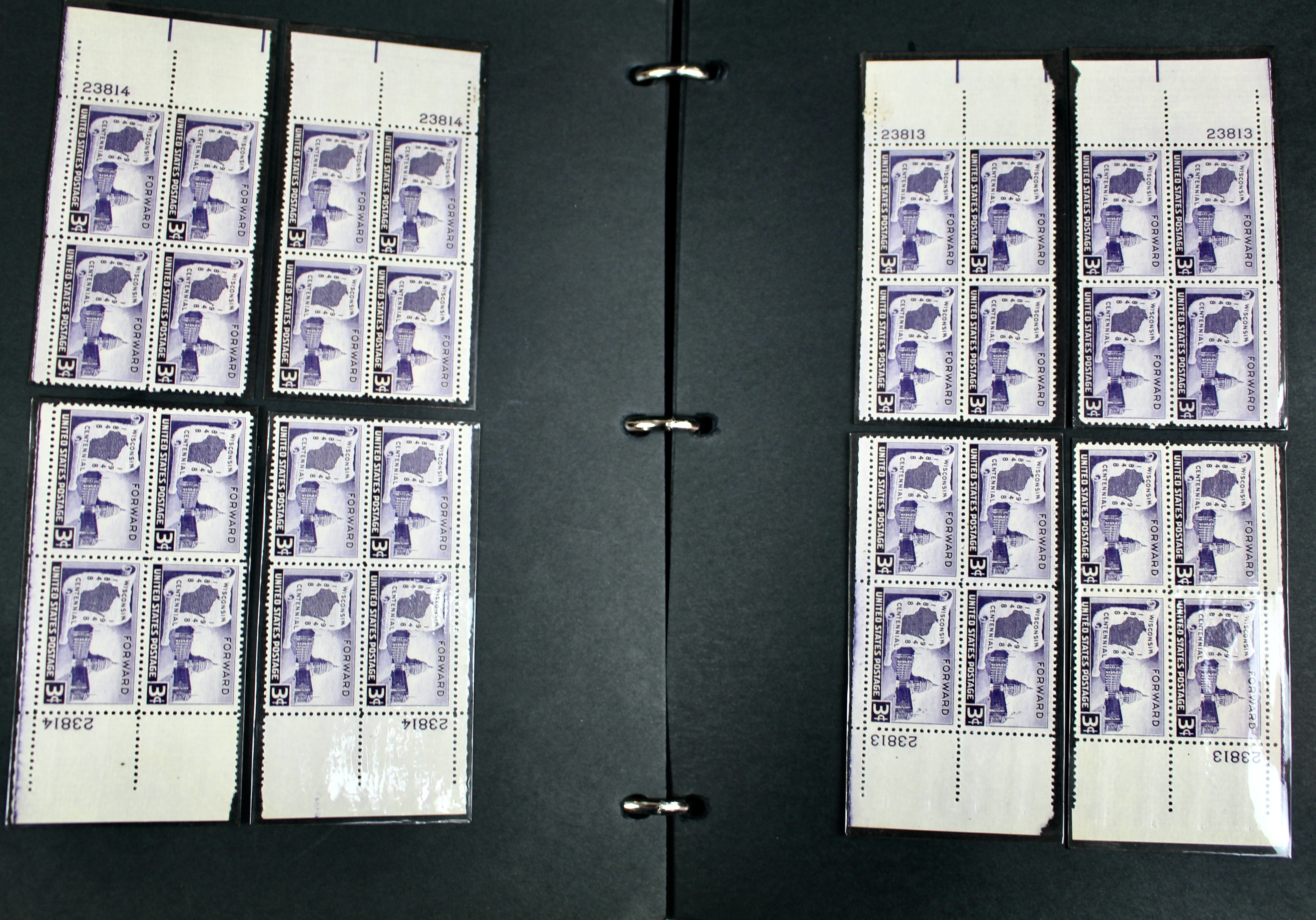 340 Matched Plate Blocks from the 1940's and 1950's