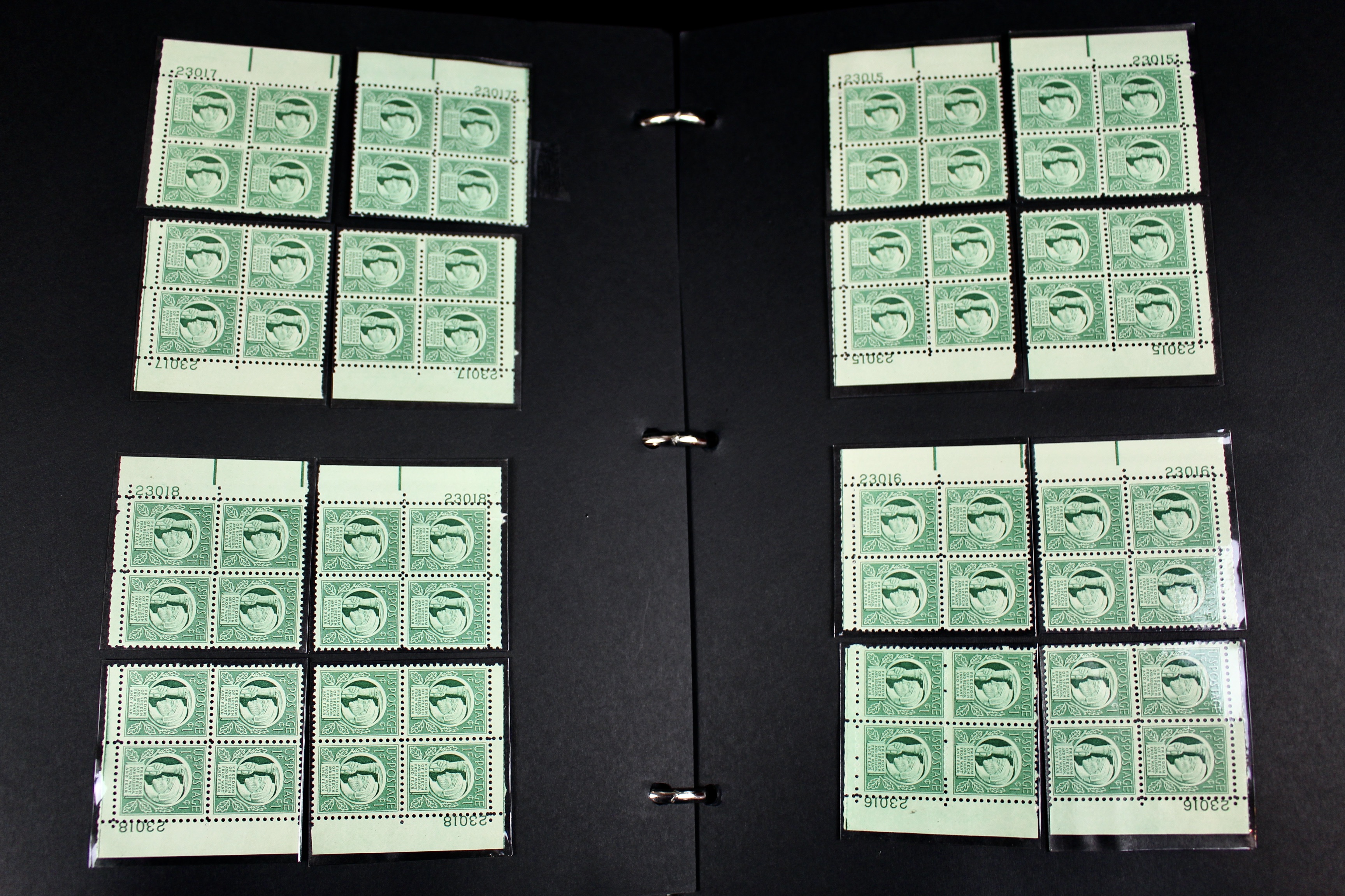 340 Matched Plate Blocks from the 1940's and 1950's