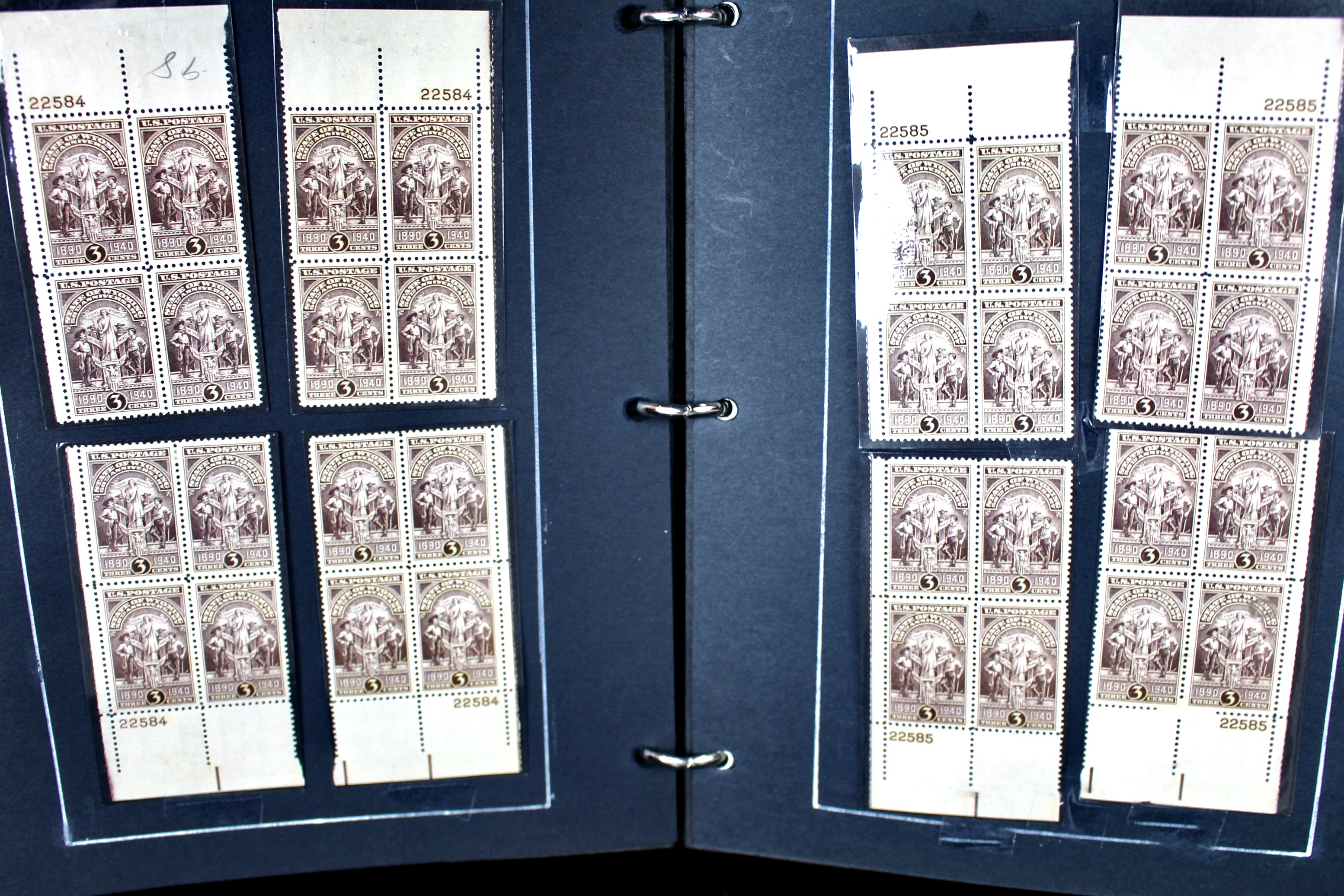 340 Matched Plate Blocks from the 1940's and 1950's