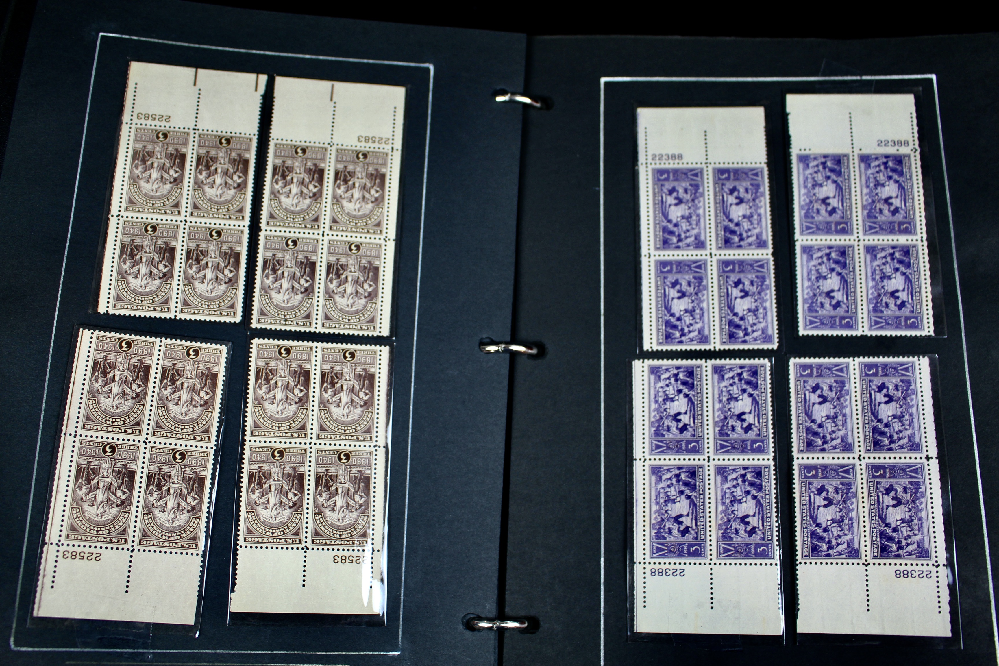 340 Matched Plate Blocks from the 1940's and 1950's