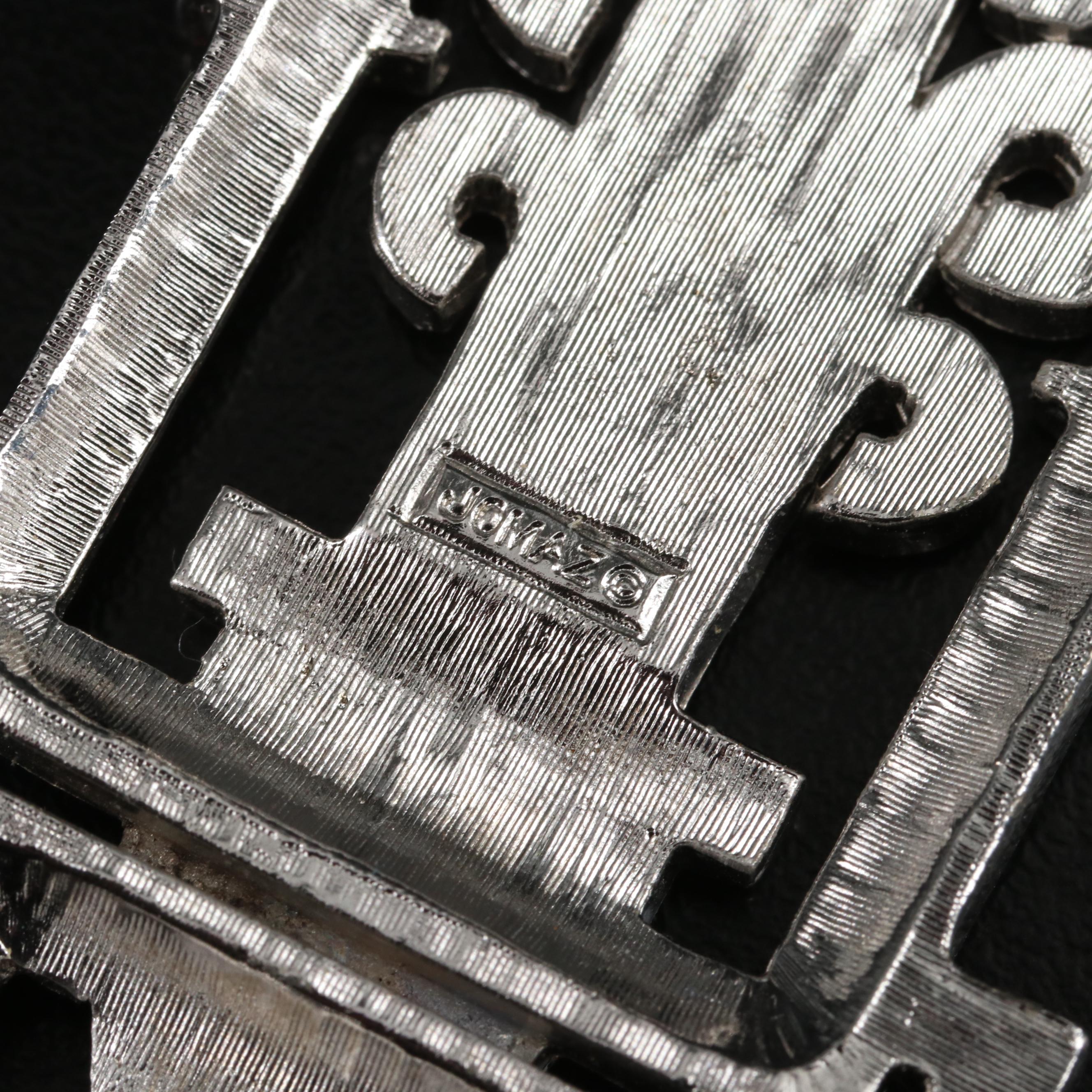 1960s Joseph Mazer Stylized Fountain Brooch