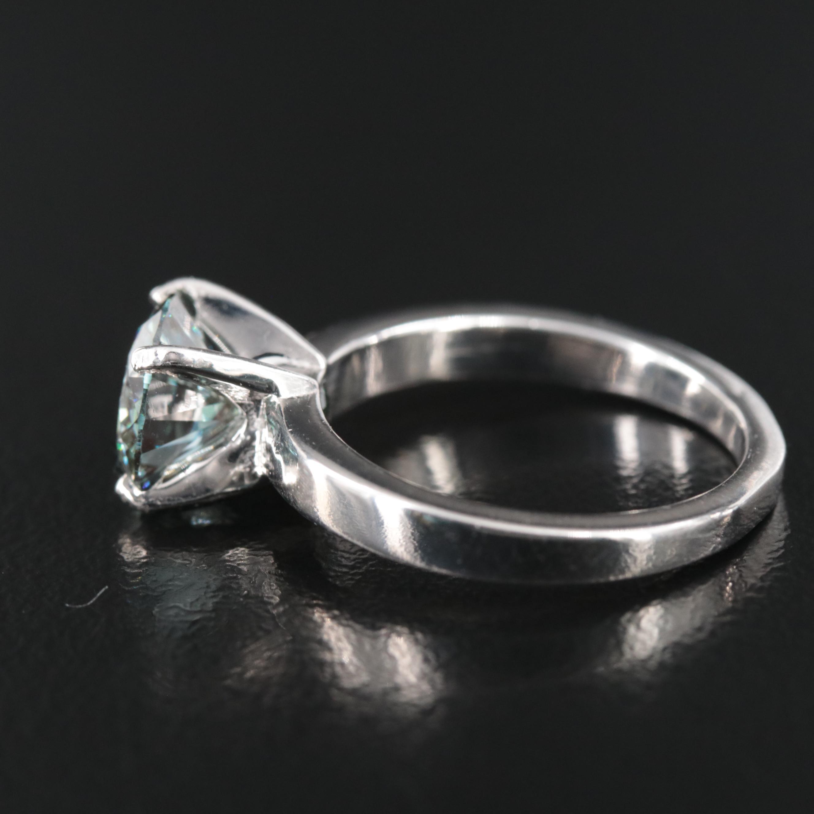 14K 2.25 CTW (Origin Undetermined) Fancy Dark Green Diamond Ring