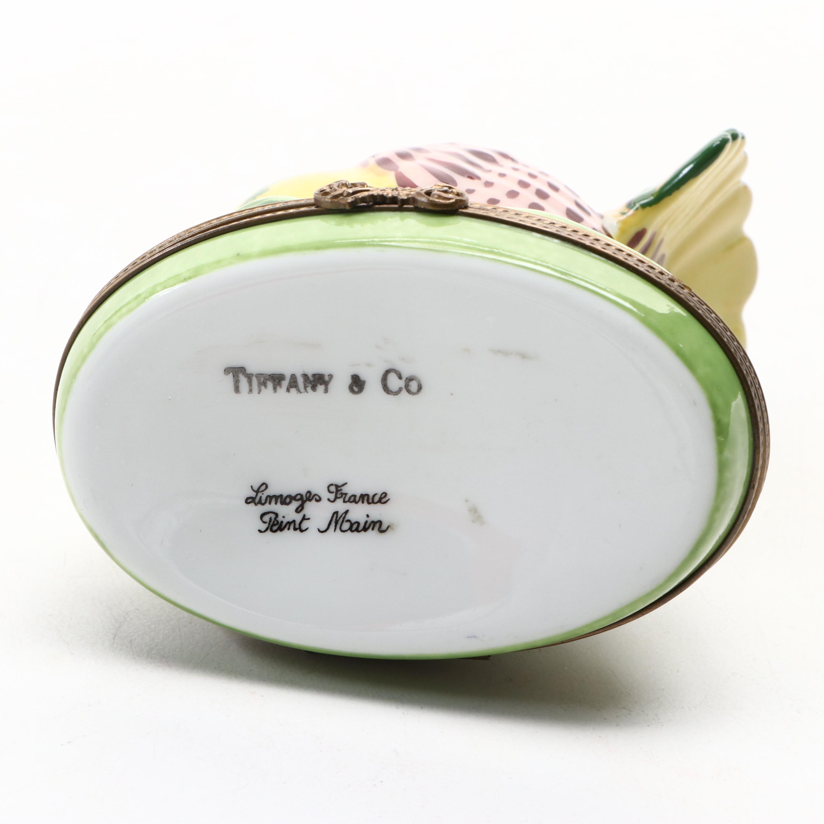 Tiffany & Co. Hand-Painted Porcelain Turkey Limoges Box