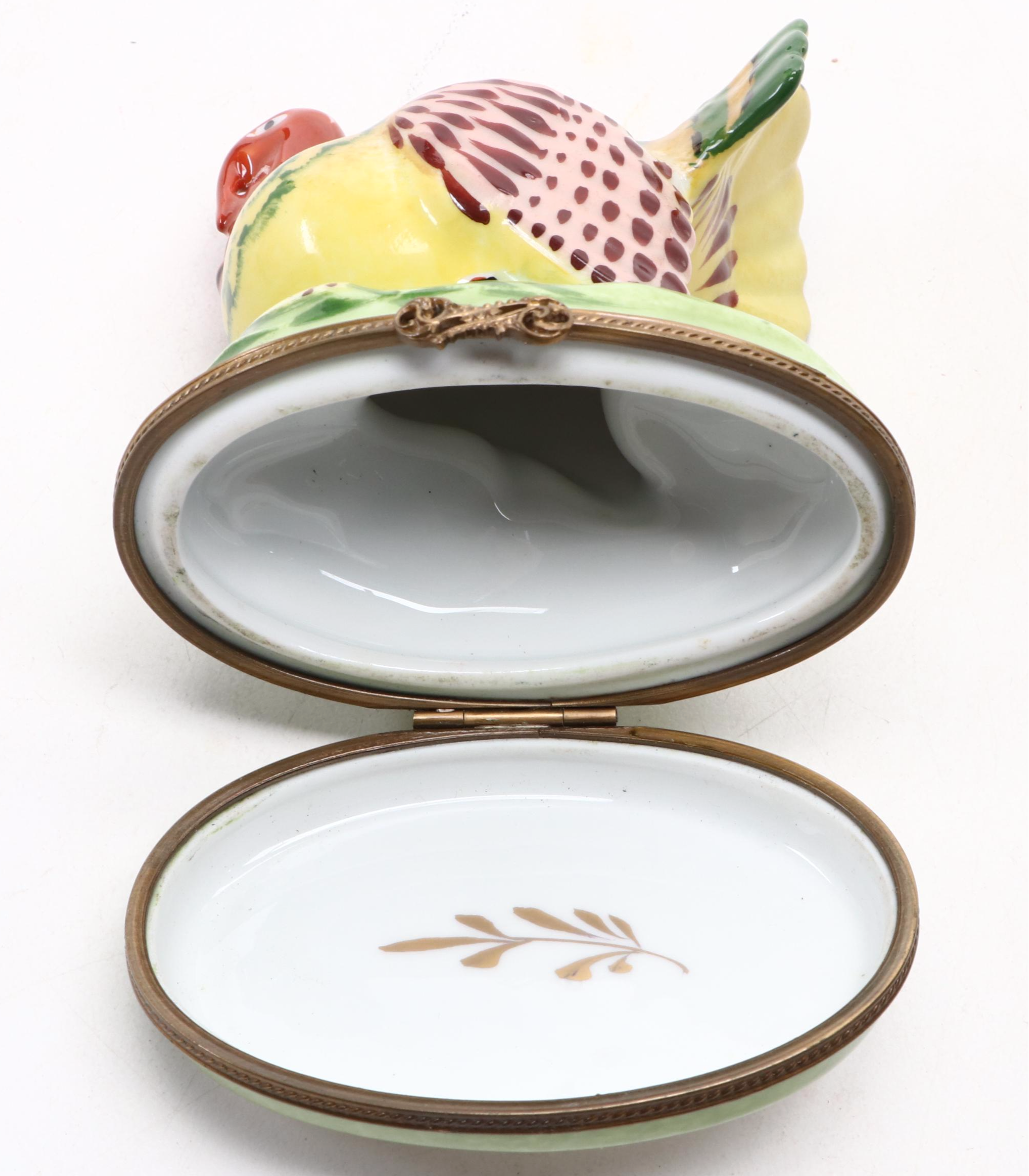 Tiffany & Co. Hand-Painted Porcelain Turkey Limoges Box