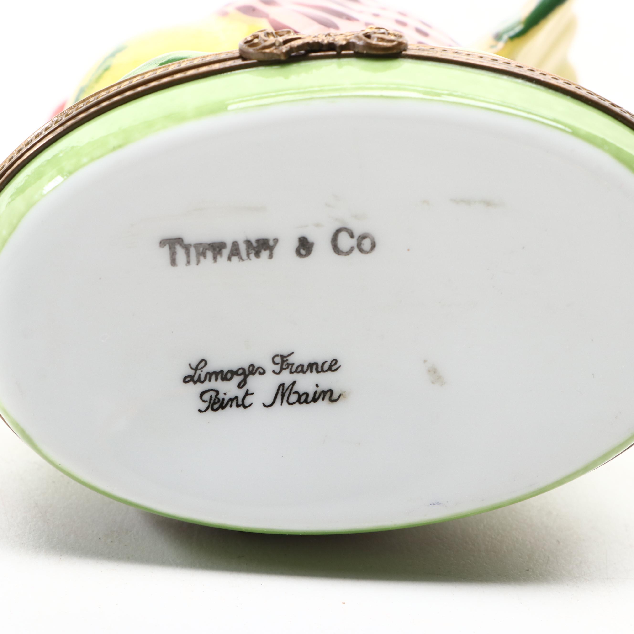 Tiffany & Co. Hand-Painted Porcelain Turkey Limoges Box