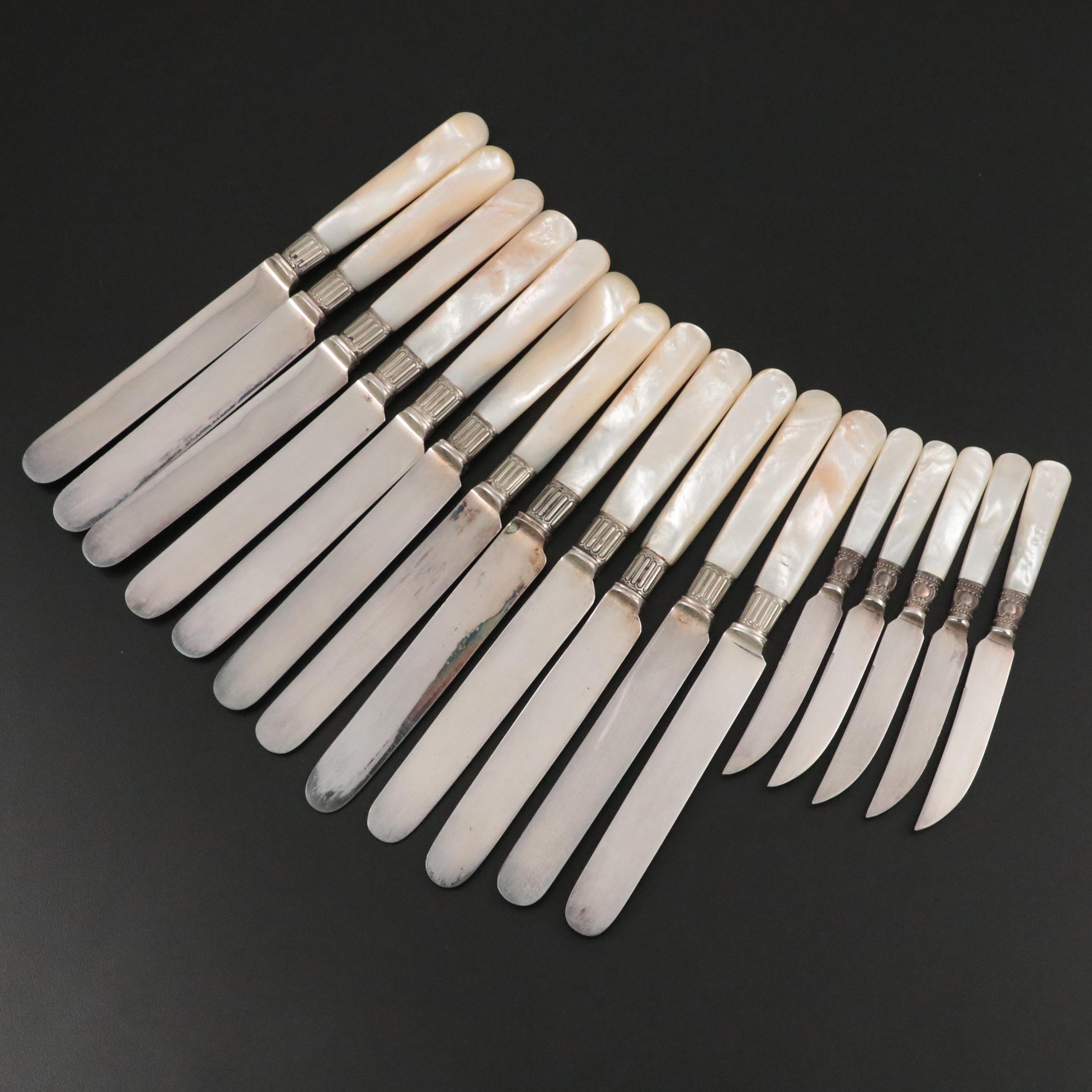 Victorian Style Mother-of- Pearl Handled Fruit and Other Knives