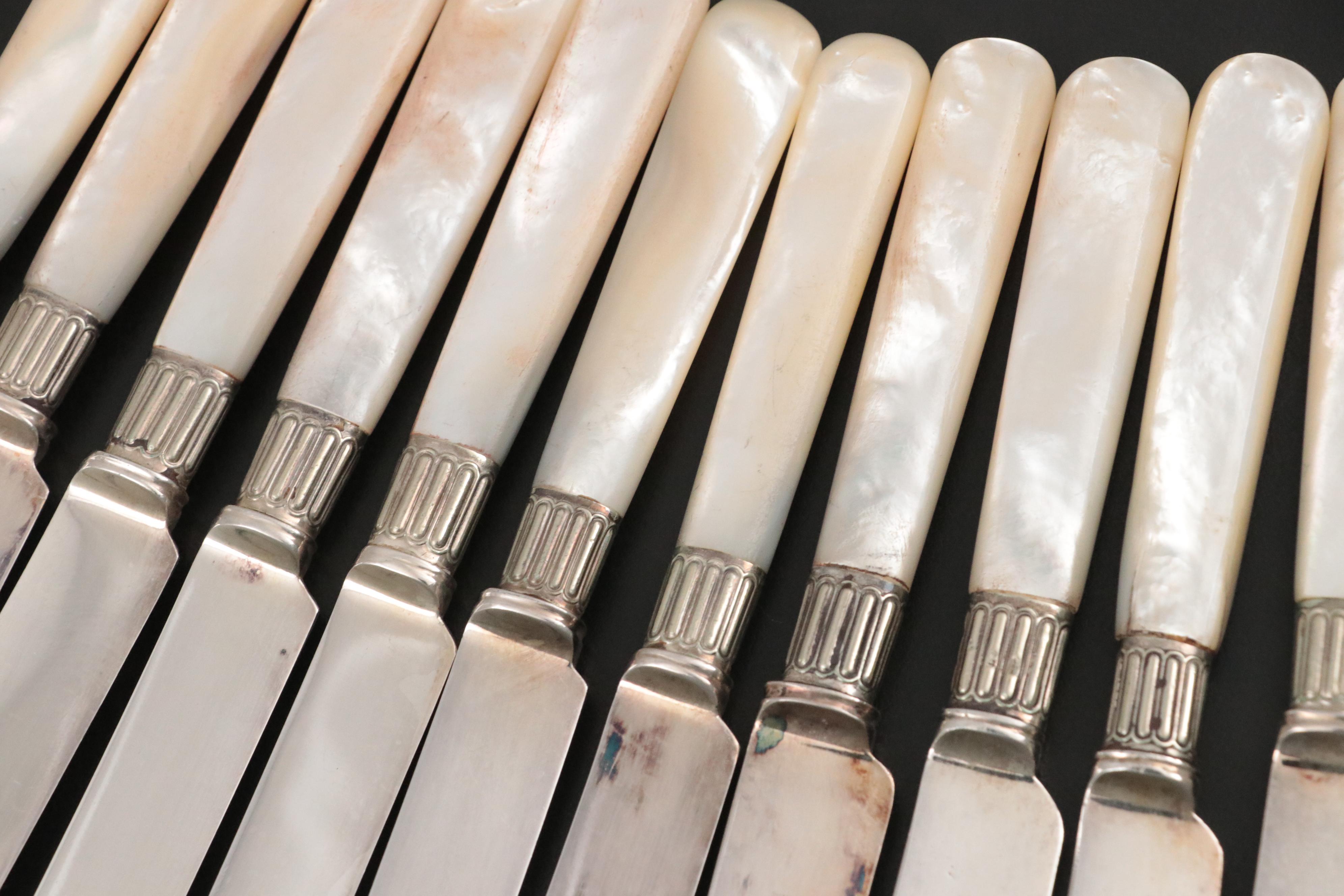 Victorian Style Mother-of- Pearl Handled Fruit and Other Knives