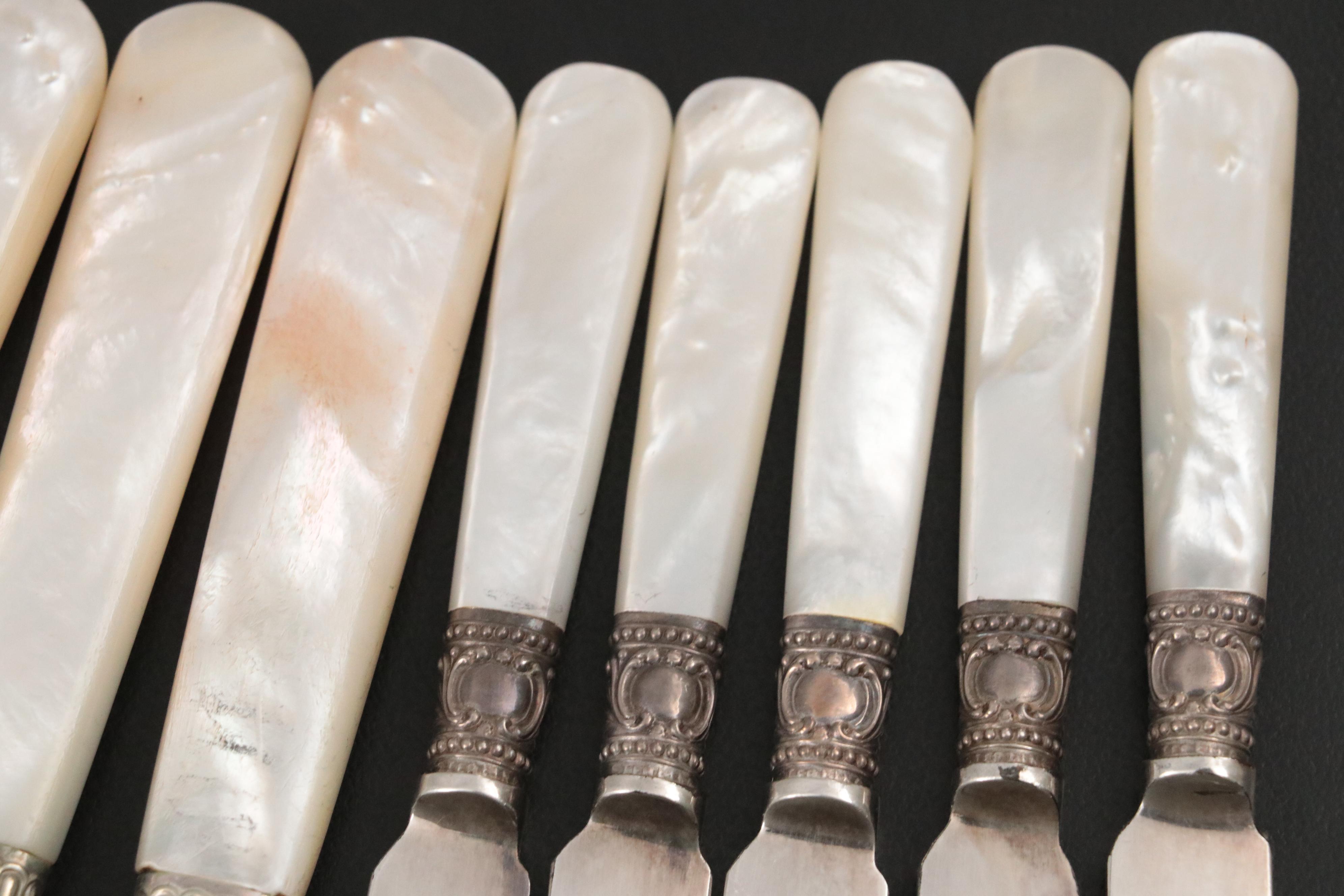 Victorian Style Mother-of- Pearl Handled Fruit and Other Knives