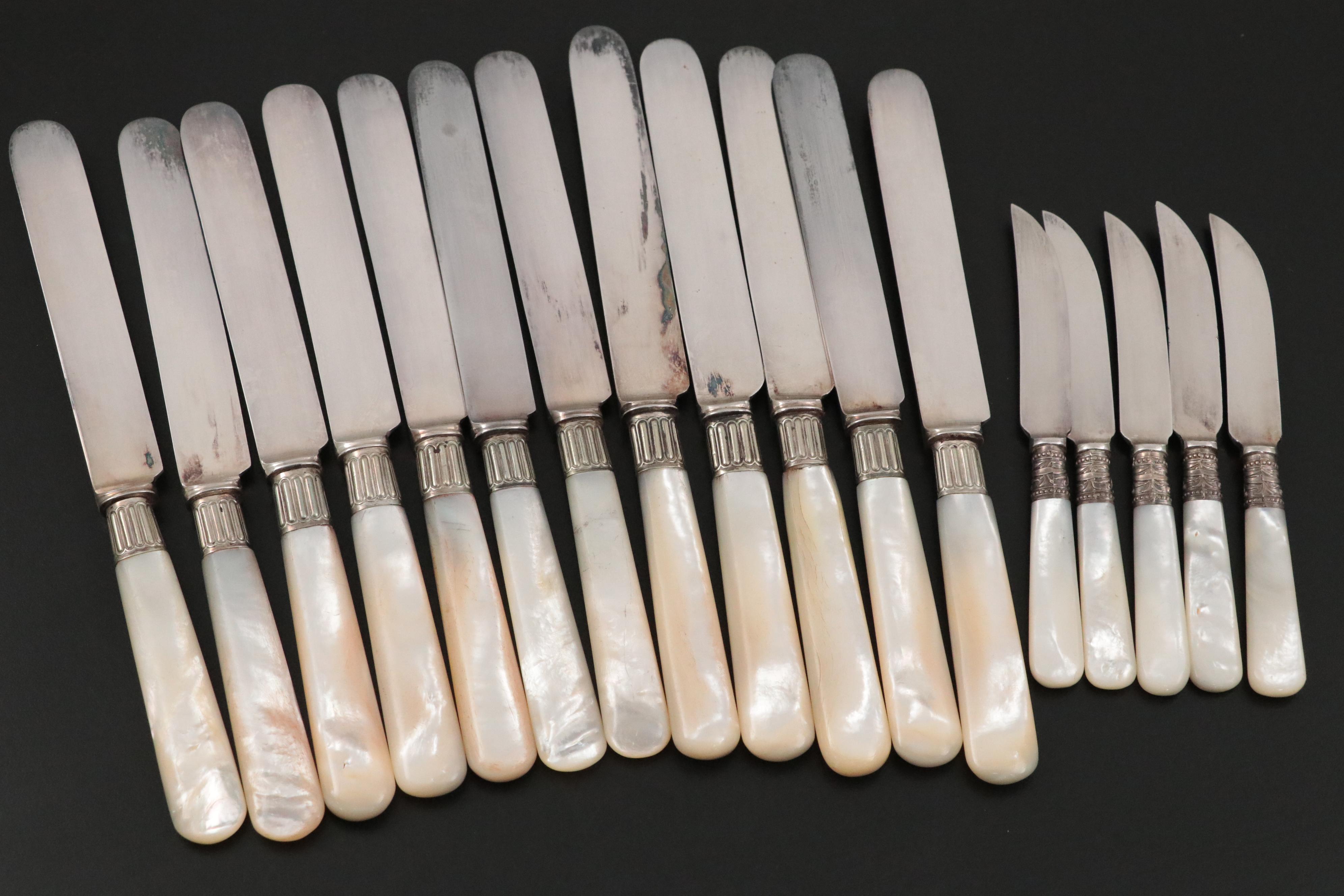 Victorian Style Mother-of- Pearl Handled Fruit and Other Knives