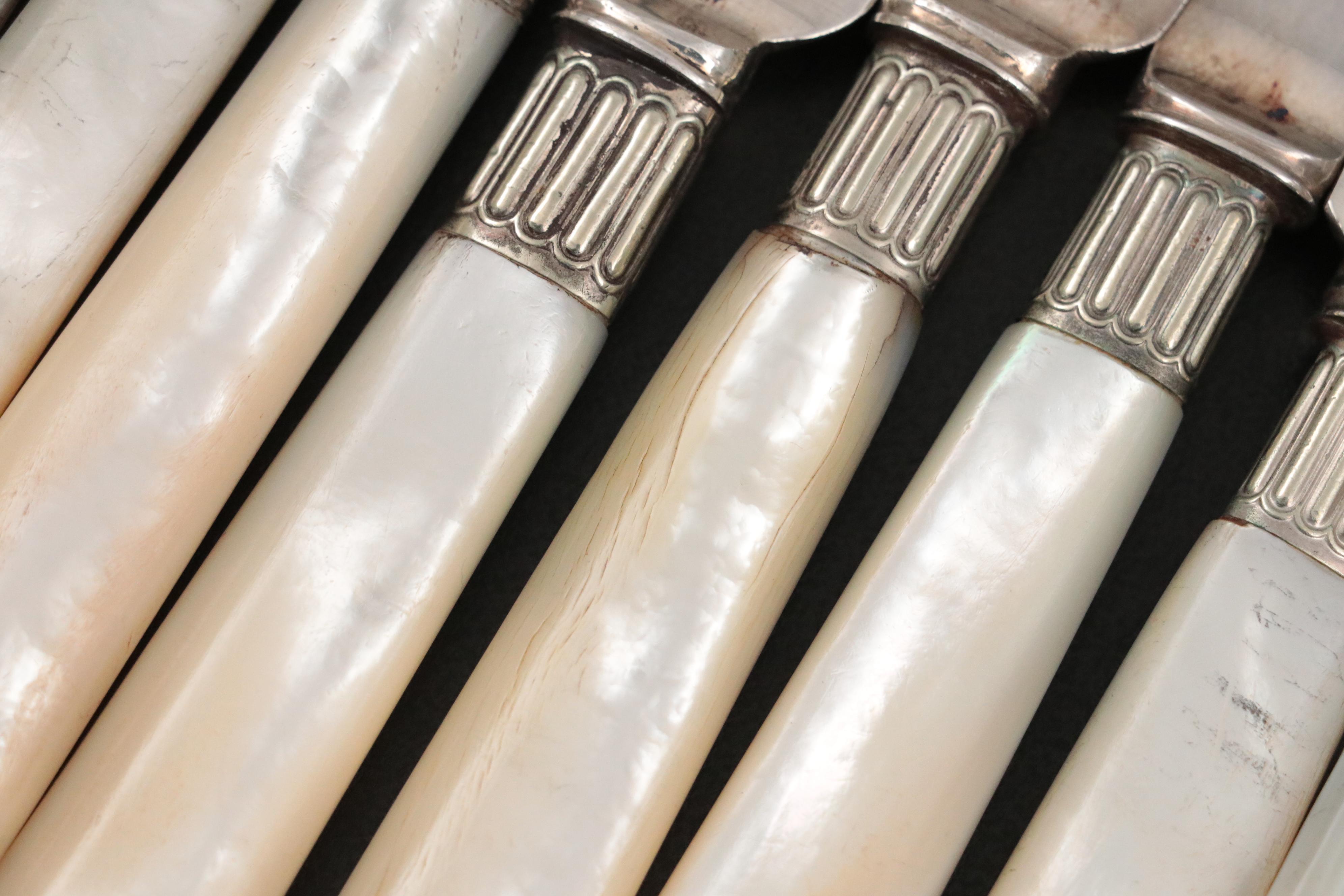 Victorian Style Mother-of- Pearl Handled Fruit and Other Knives