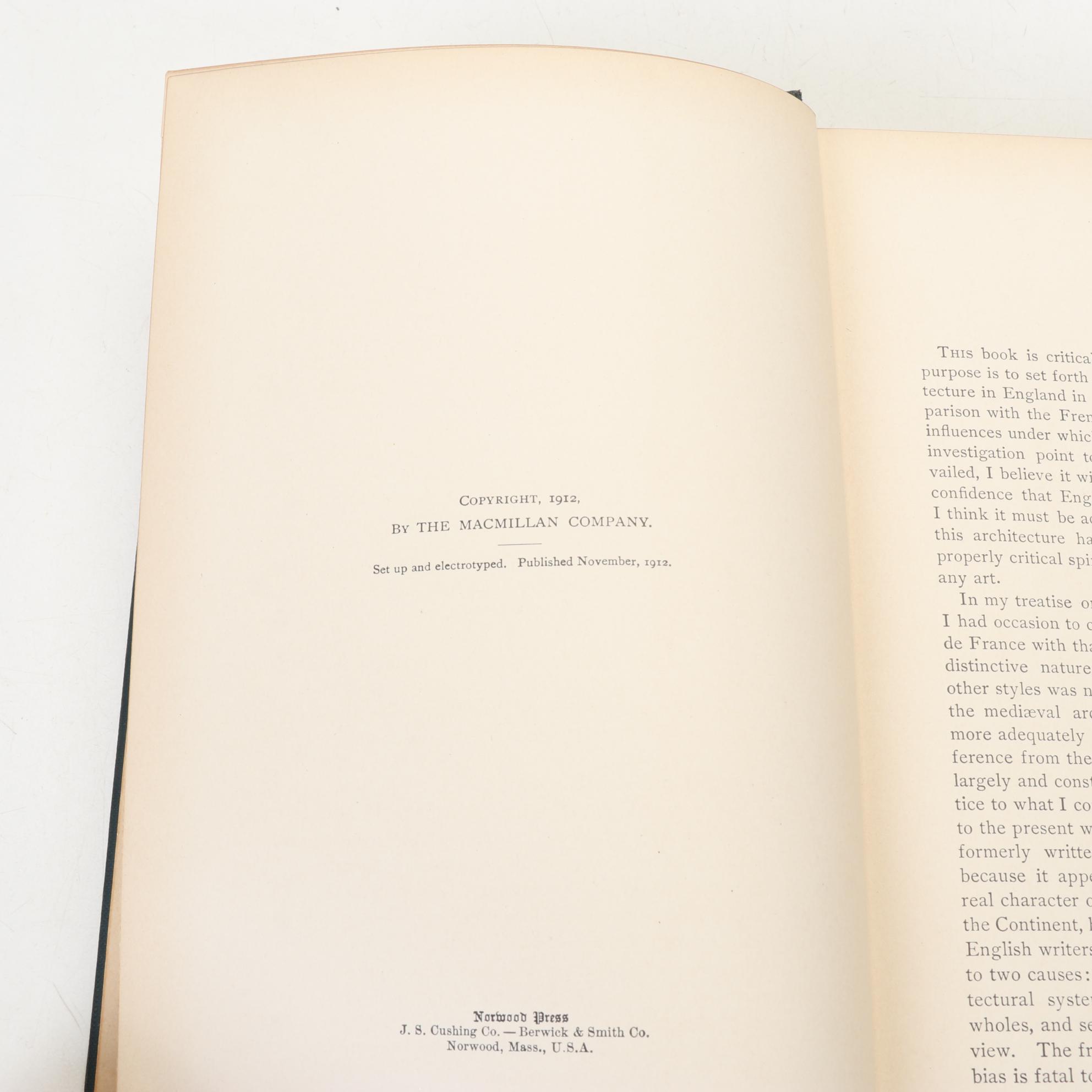 Four Books on Historical Architecture, Early 20th Century