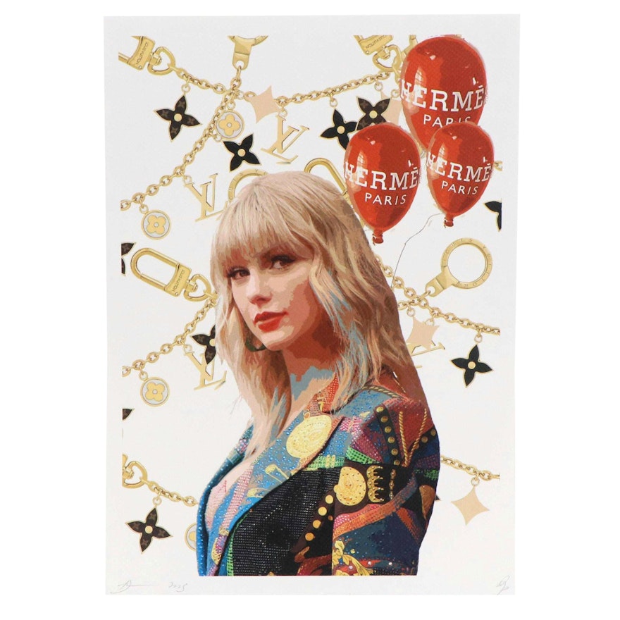 Death NYC Pop Art Graphic Print of Taylor Swift x Louis Vuitton, 2023