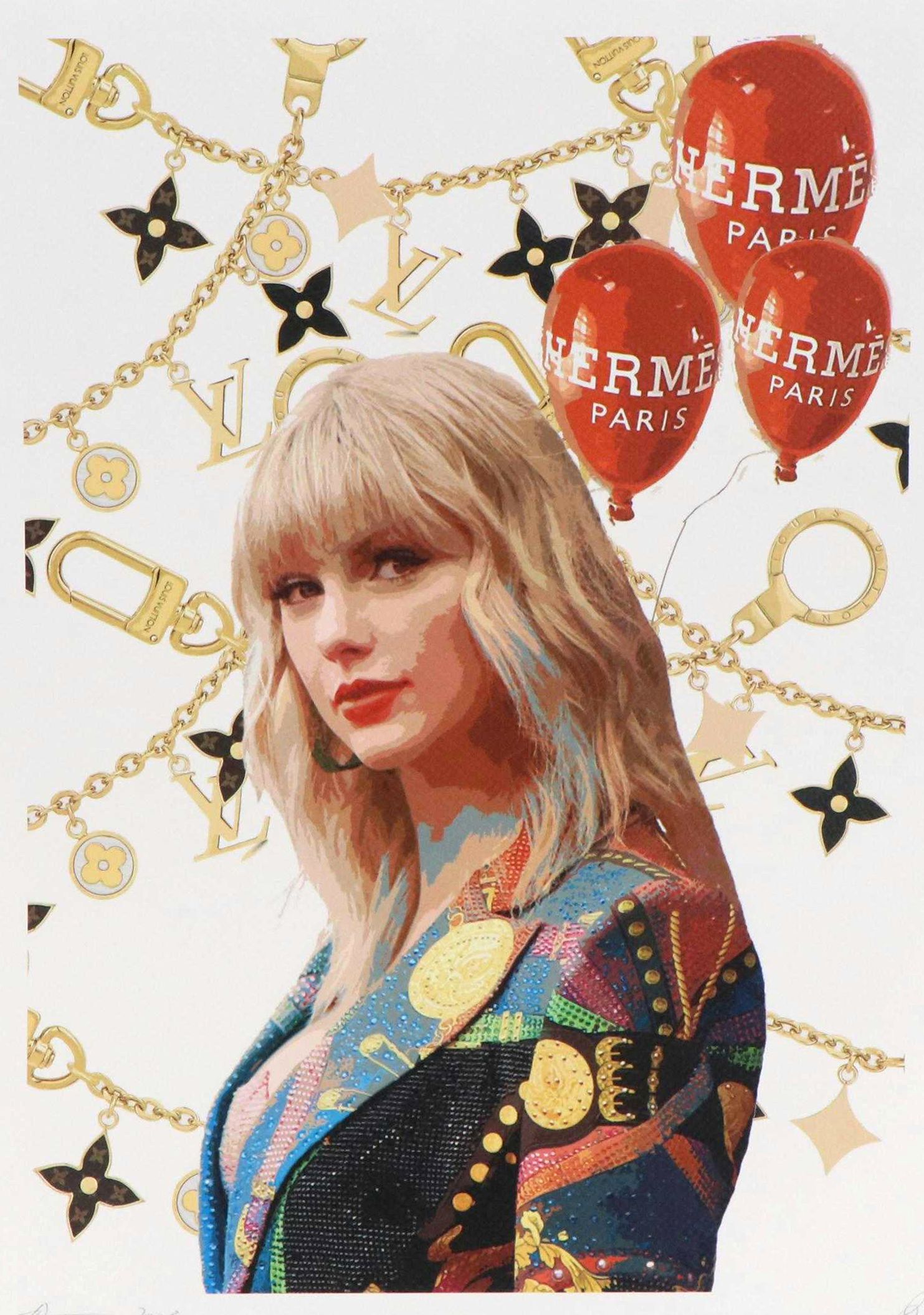 Death NYC Pop Art Graphic Print of Taylor Swift x Louis Vuitton, 2023