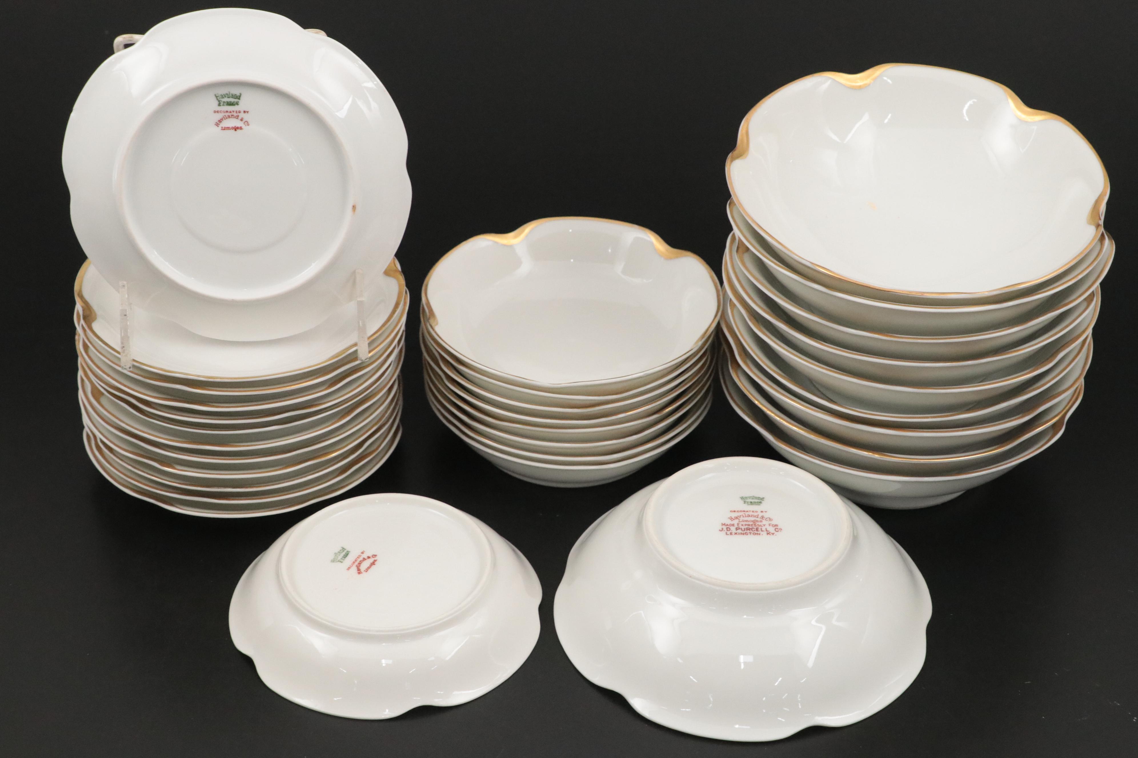 Haviland Limoges "Silver Anniversary" Porcelain Dinnerware