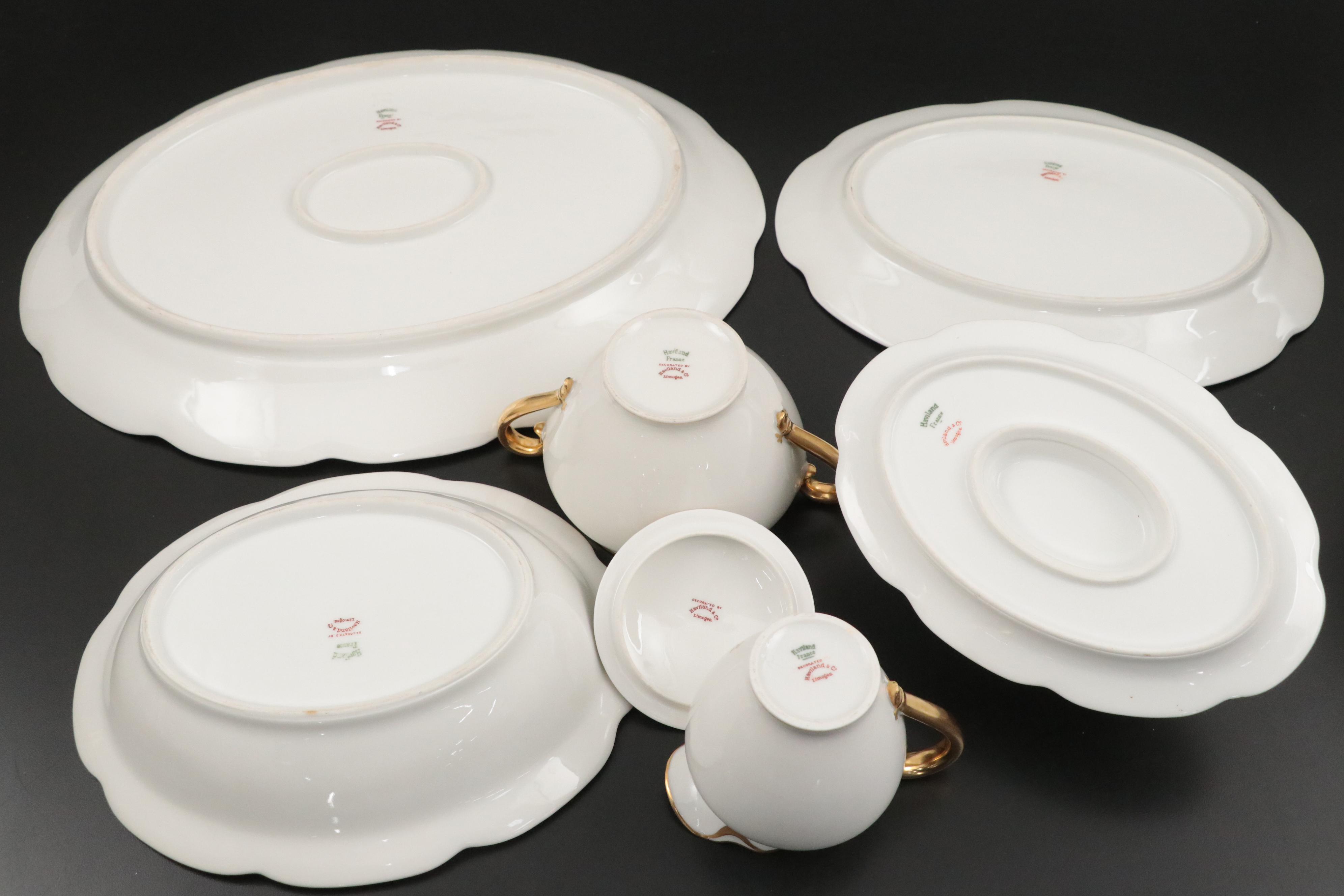 Haviland Limoges "Silver Anniversary" Porcelain Dinnerware