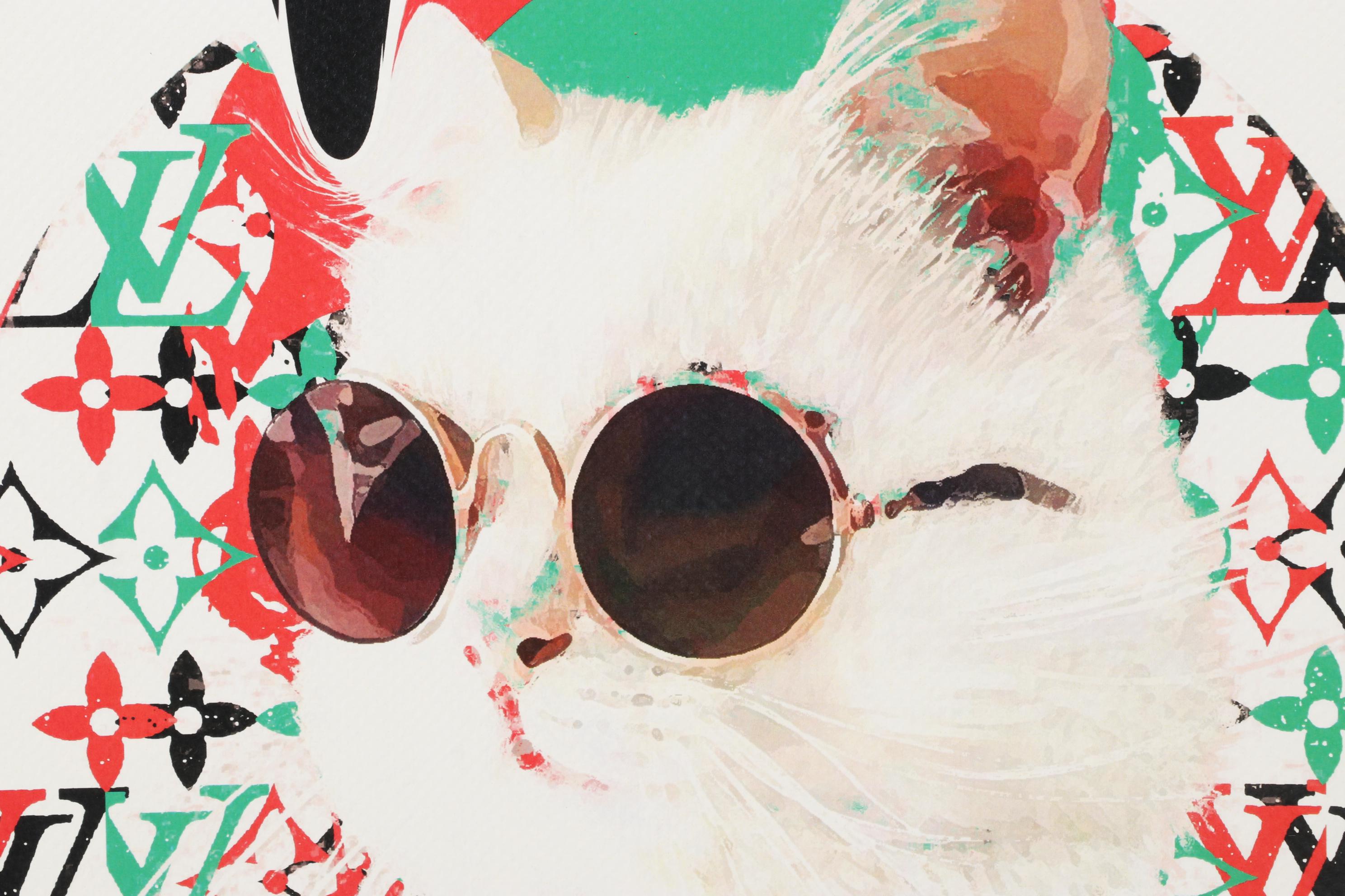 Death NYC Pop Art Graphic Print of Cat x Chanel, 2023