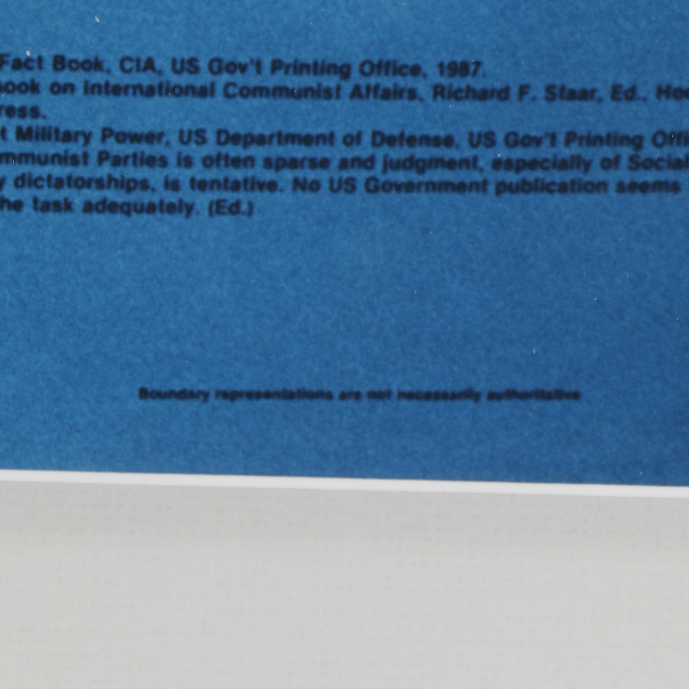 Giclée Map of Soviet Global Power Projections