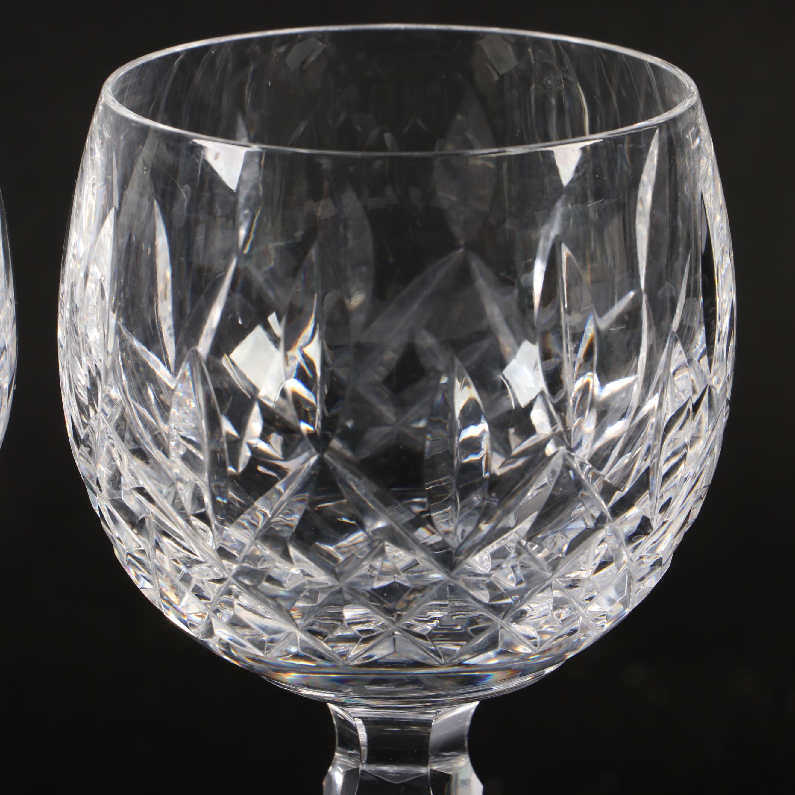 Waterford "Lismore" Crystal Hock Wine Glasses