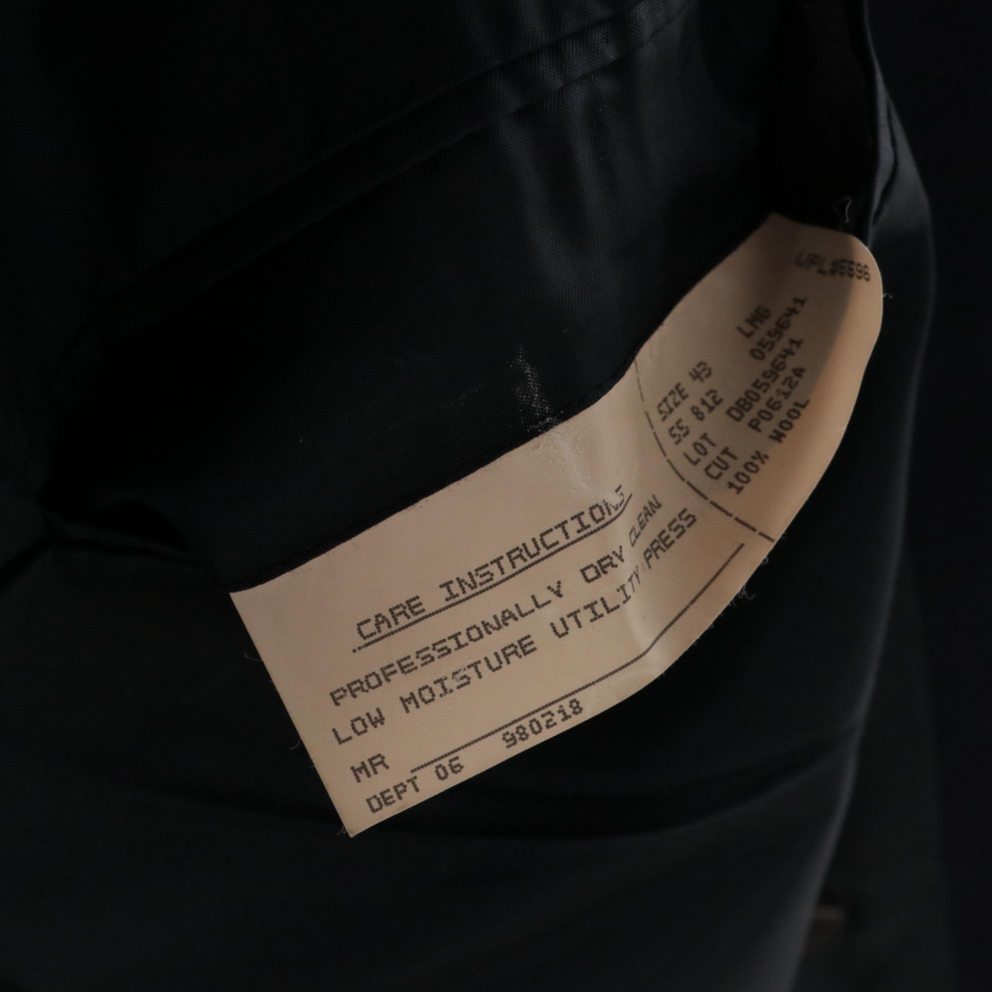 Polo by Ralph Lauren Navy Wool Double-Breasted Blazer with Embroidered Crest