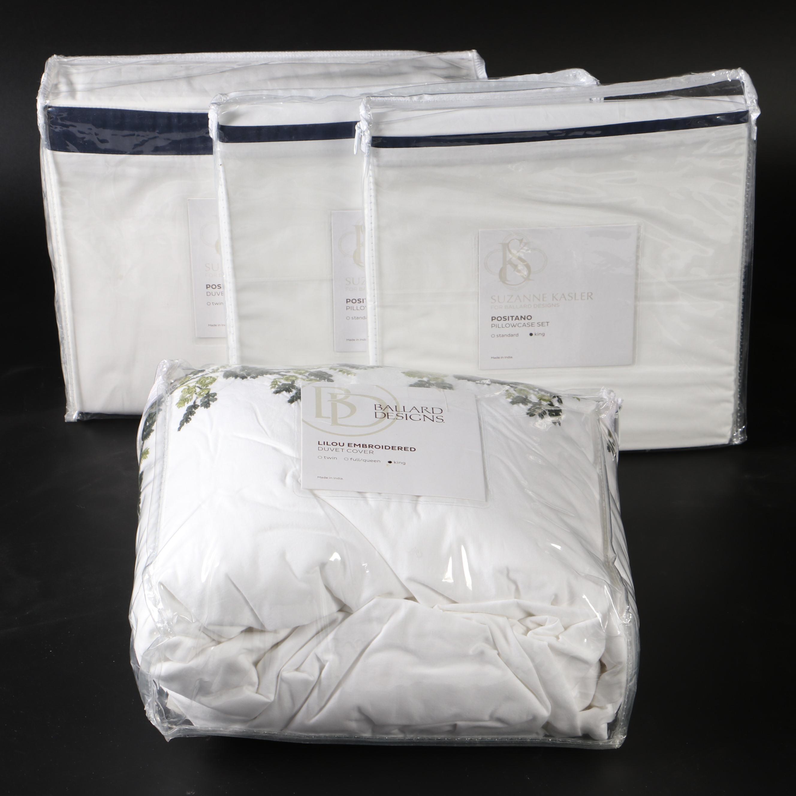Ballard Designs Duvet Cover with Suzanne Kasler Pillow Cases and Duvet Cover