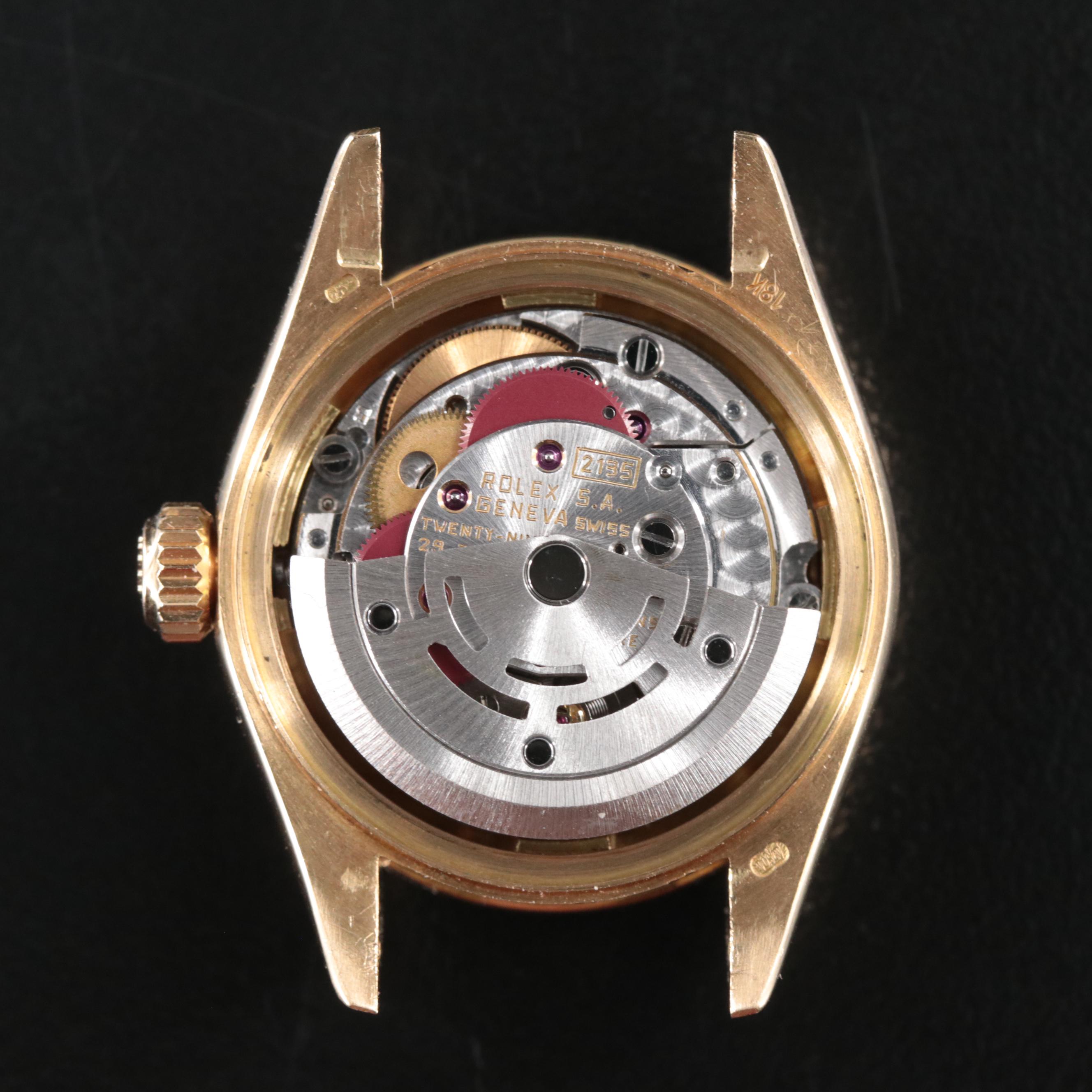 1986 Rolex Custom Diamond Case and 18K Bracelet Watch