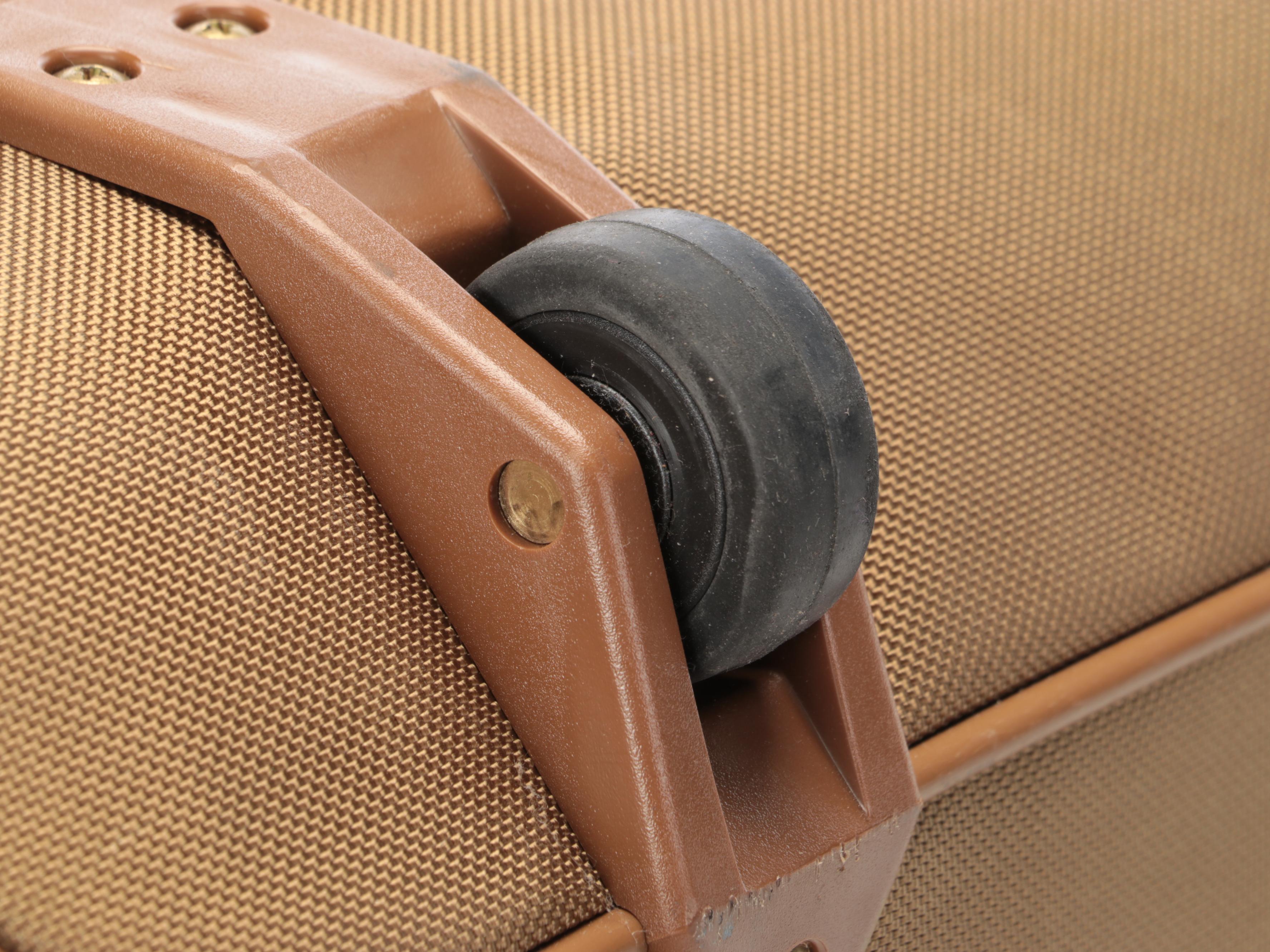 Hartmann Luggage Leather Strap Duffle Bag and Rolling Suitcase