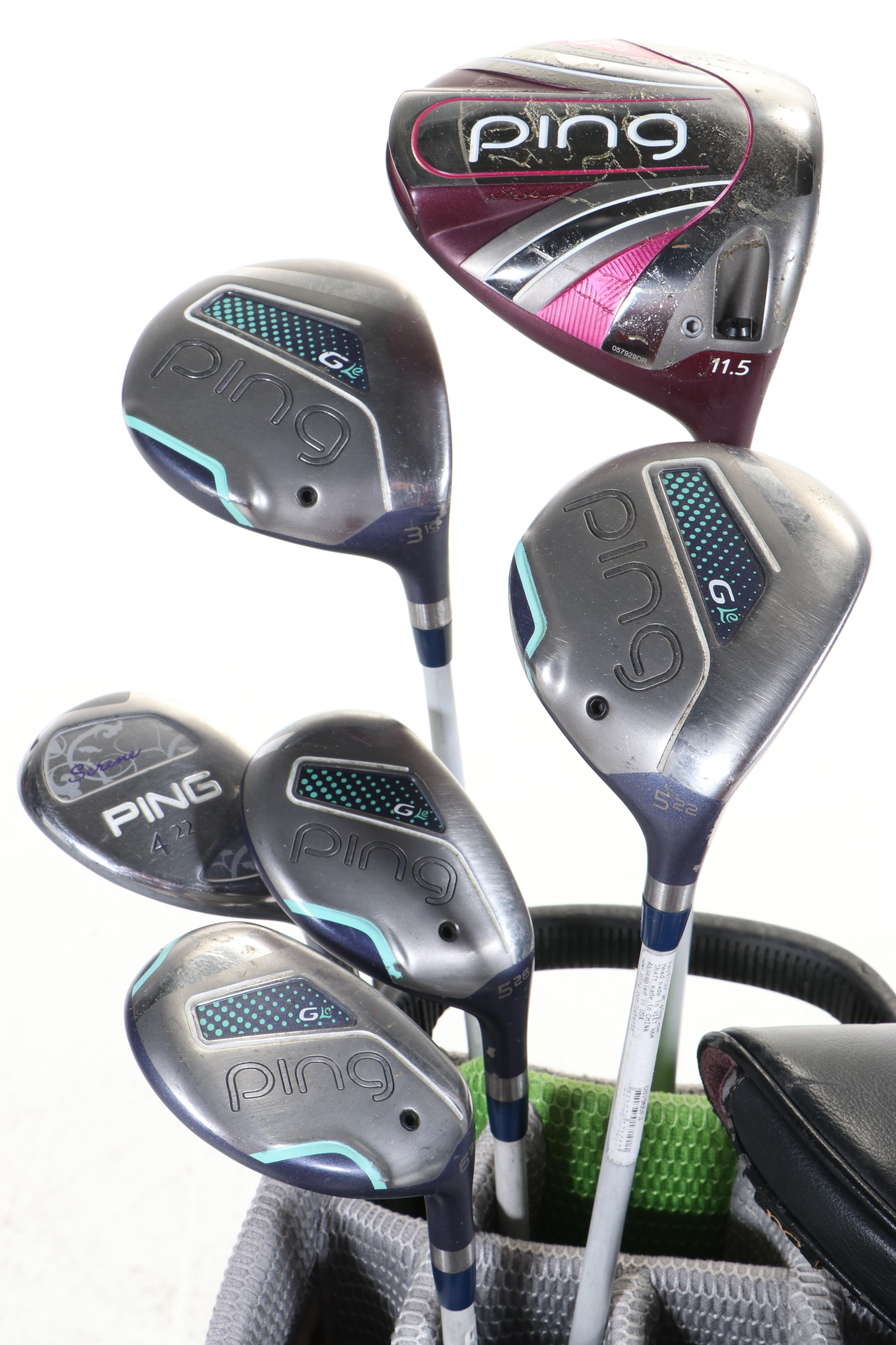 Titleist "Cincinnati Country Club" Golf Bag With Ping Clubs