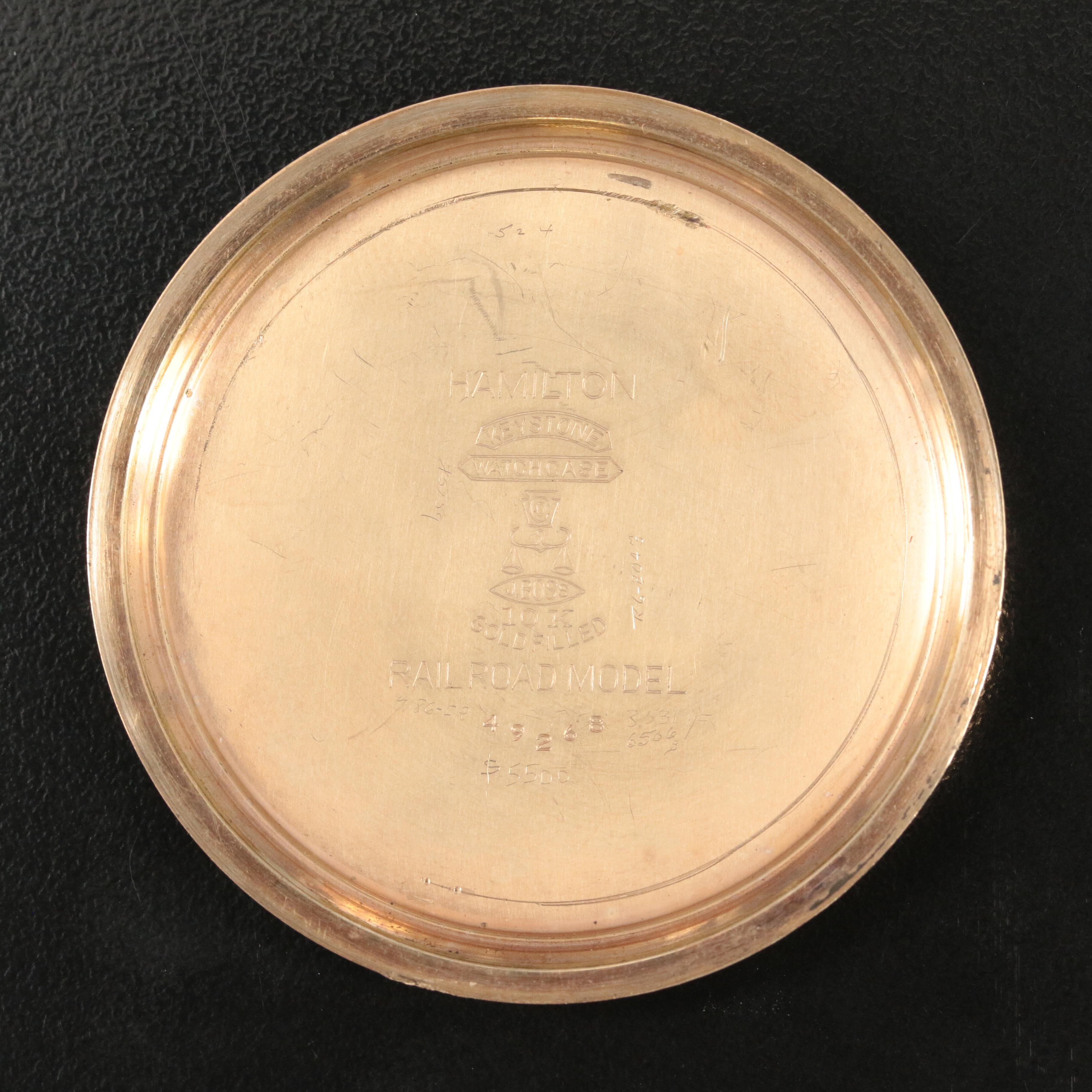 1920s Hamilton Railroad Grade Open Face Pocket Watch