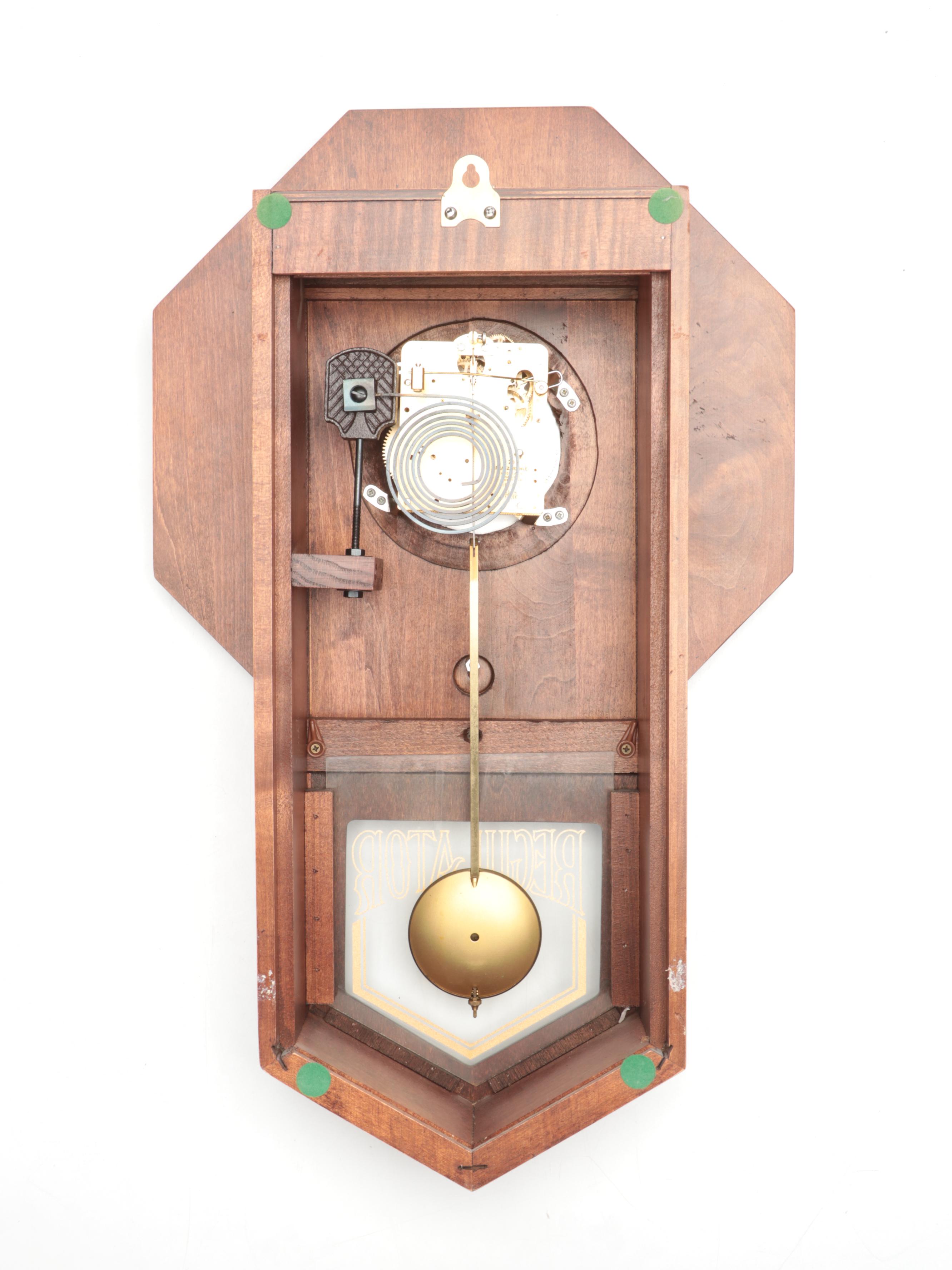 Ridgeway Schoolhouse Regulator Pendulum Wall Clock, Late 20th Century