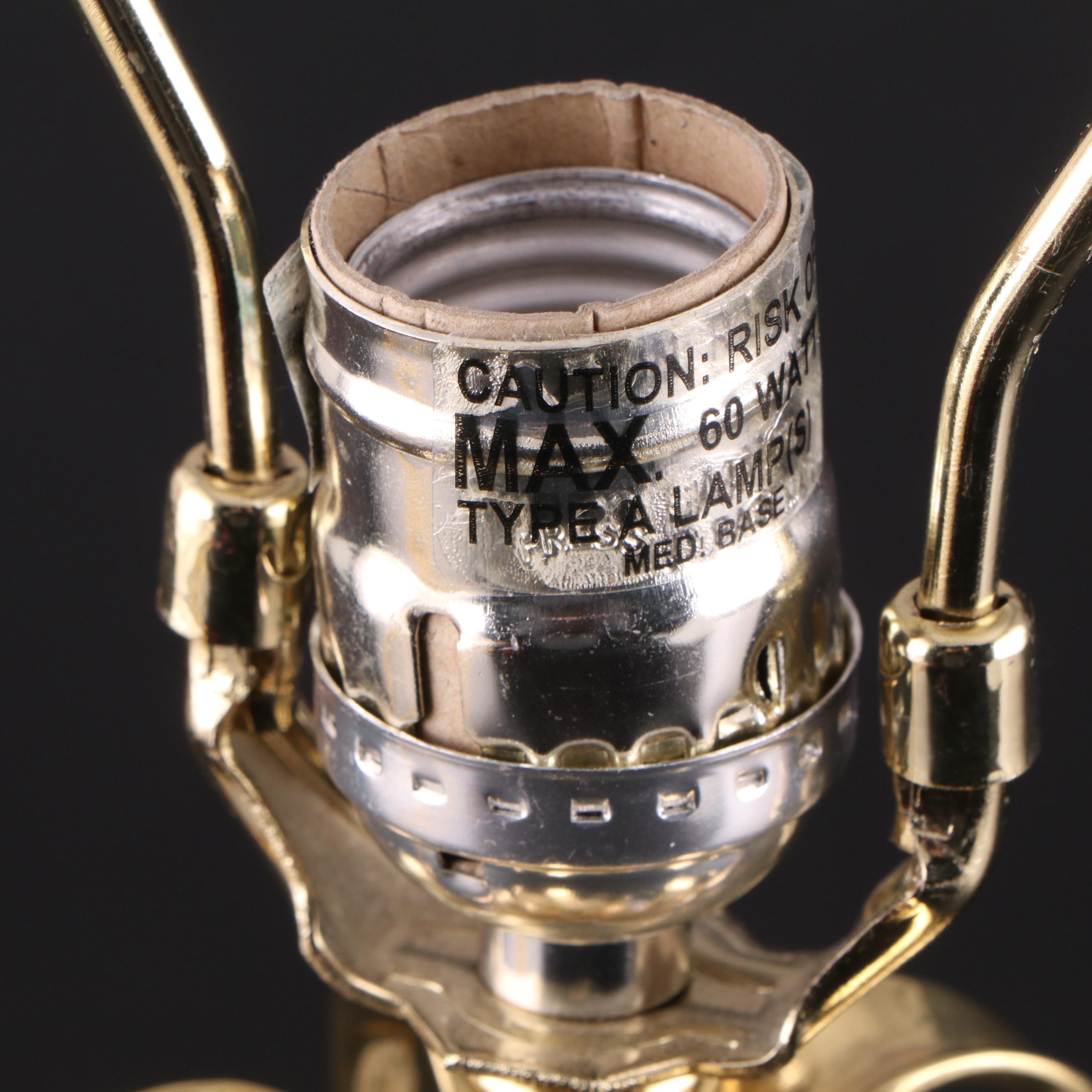 Waterford Crystal and Brass Pineapple Table Lamp