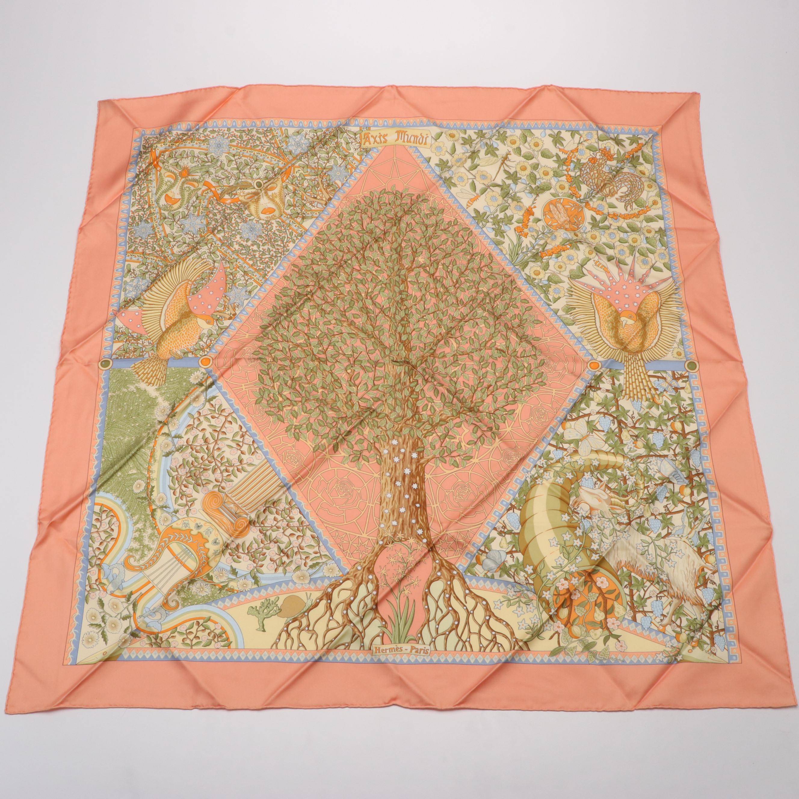 Hermès "Axis Mundi" Silk Scarf