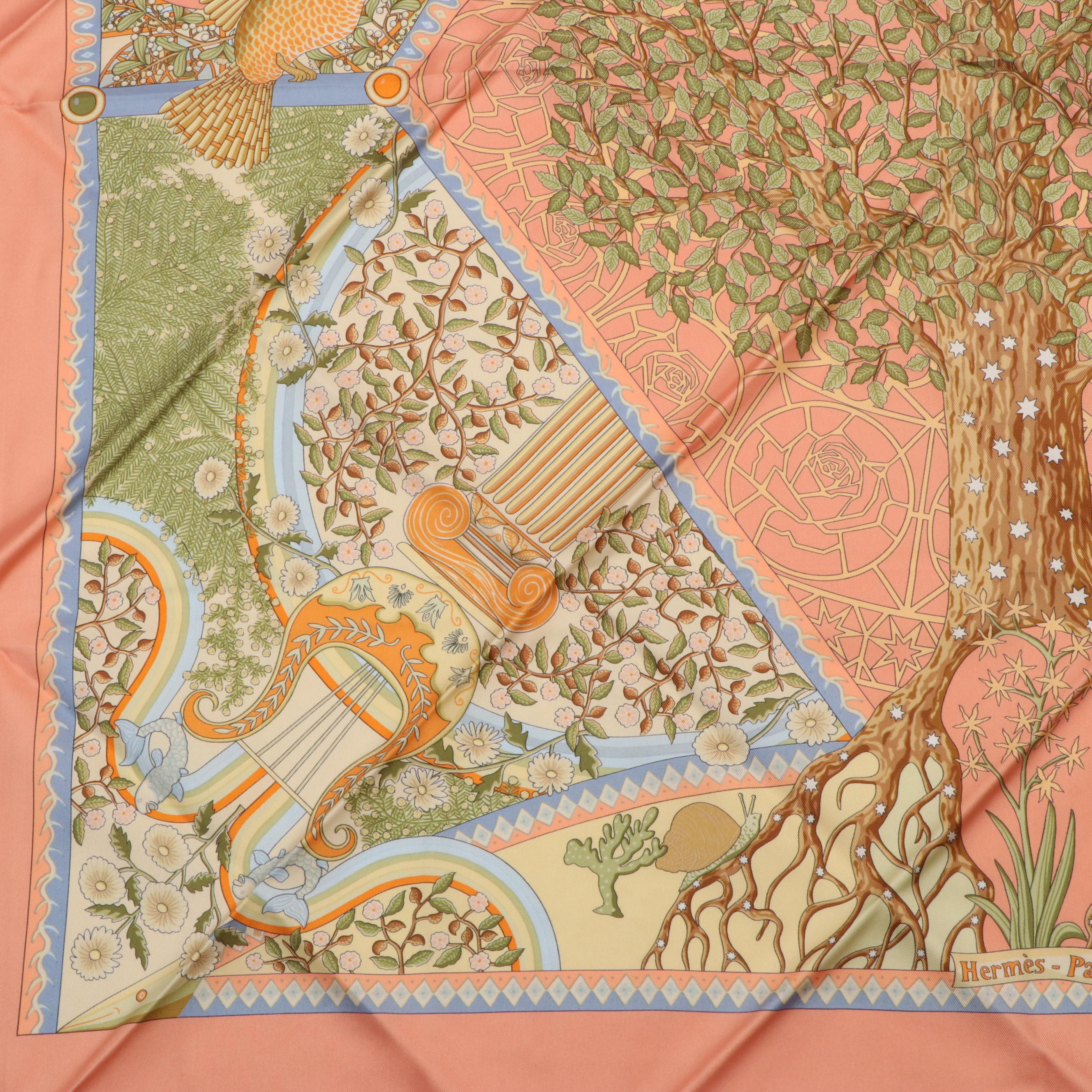 Hermès "Axis Mundi" Silk Scarf