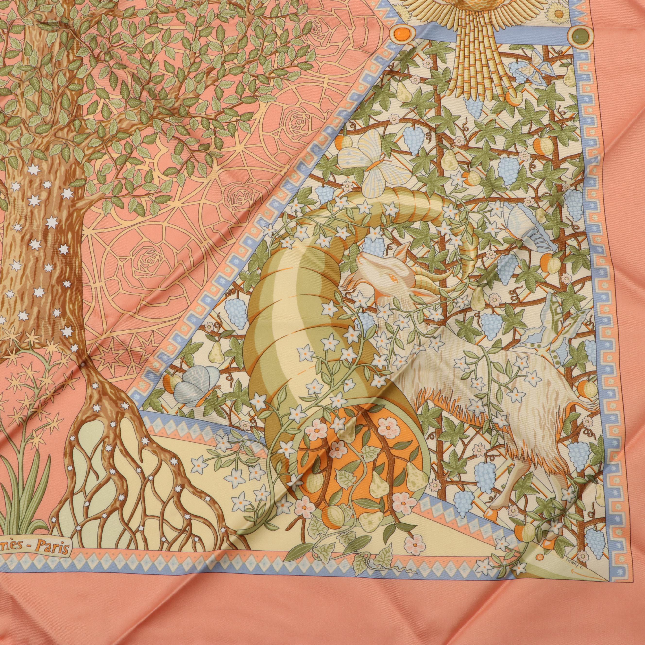 Hermès "Axis Mundi" Silk Scarf