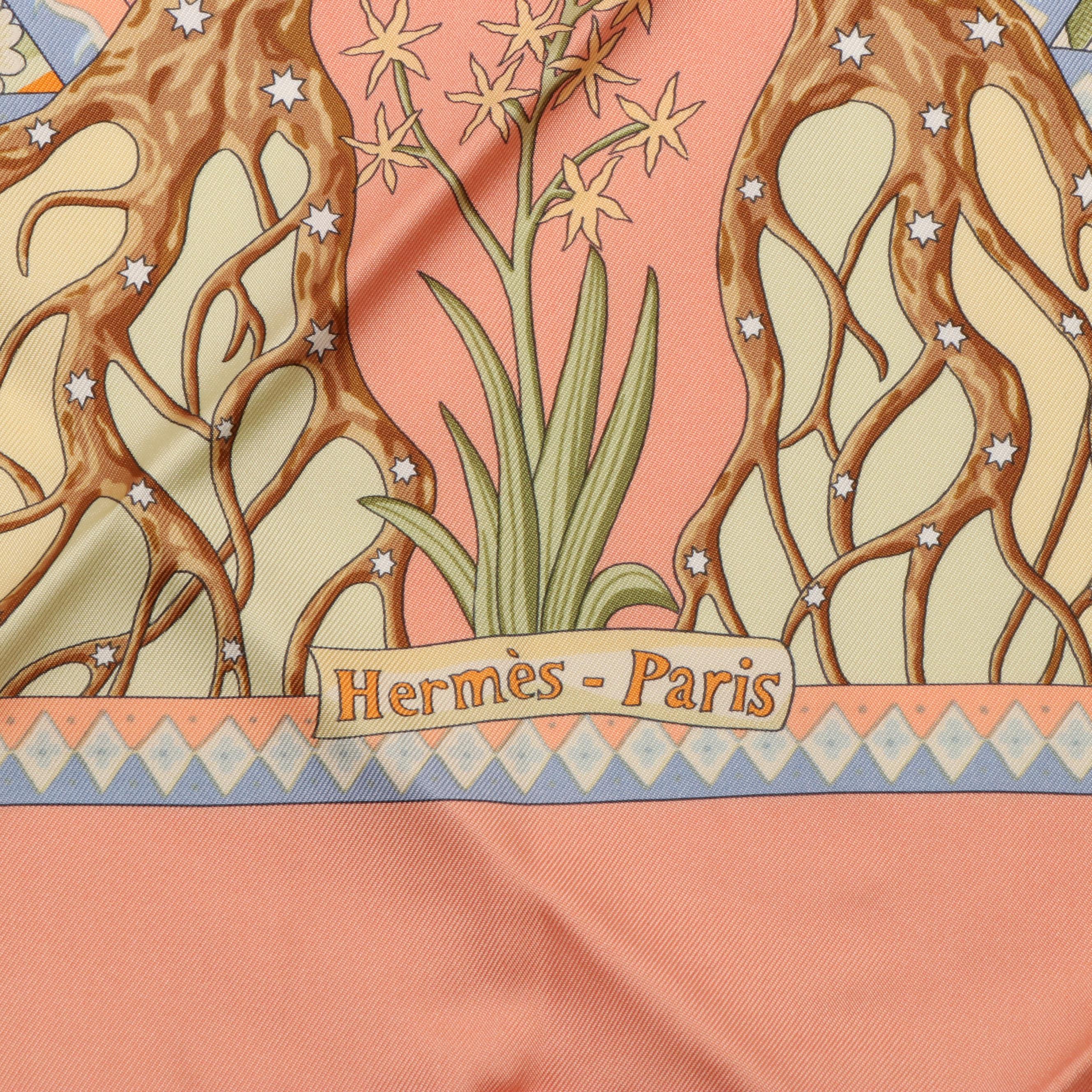 Hermès "Axis Mundi" Silk Scarf