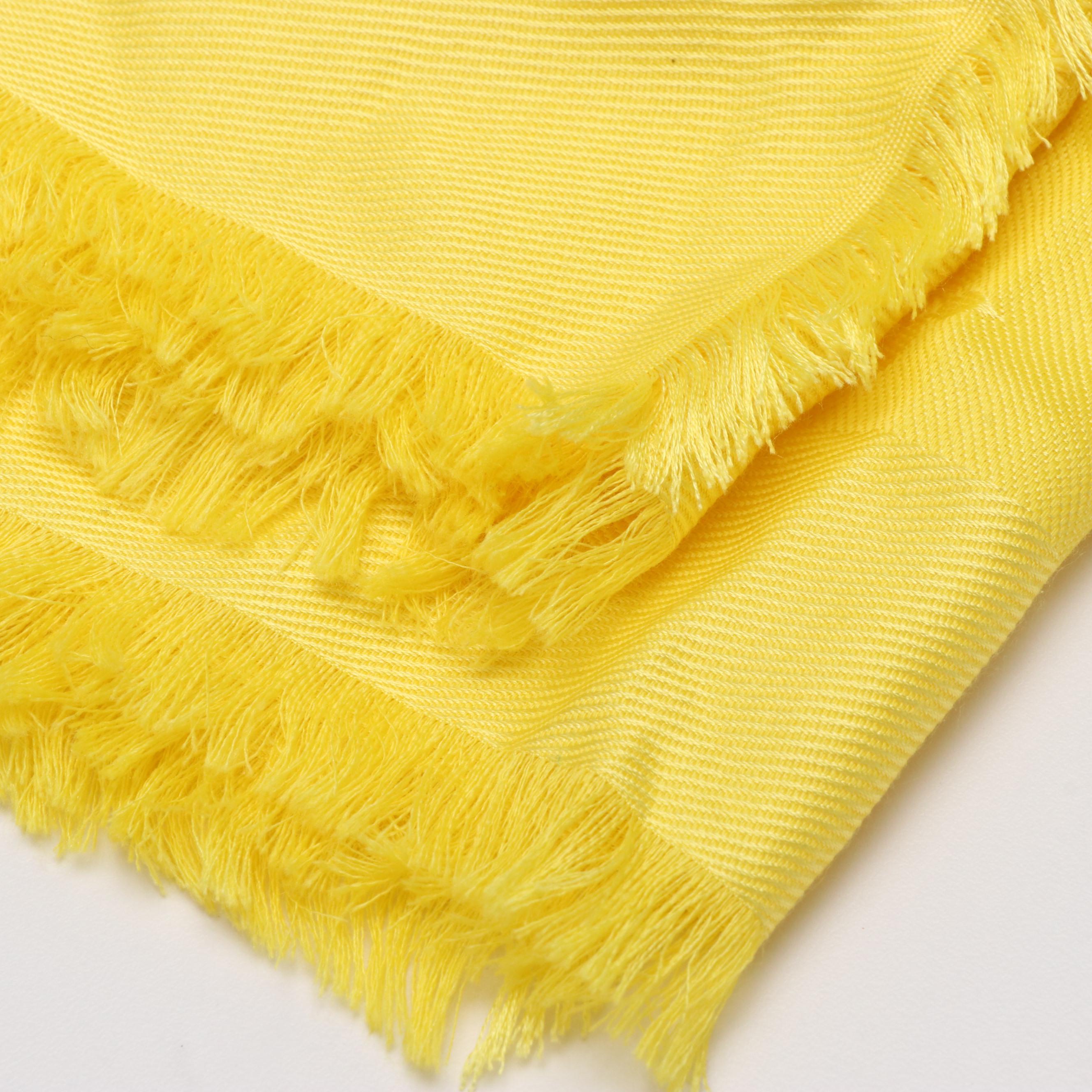 Louis Vuitton Monogram Shawl in Yellow Silk and Wool