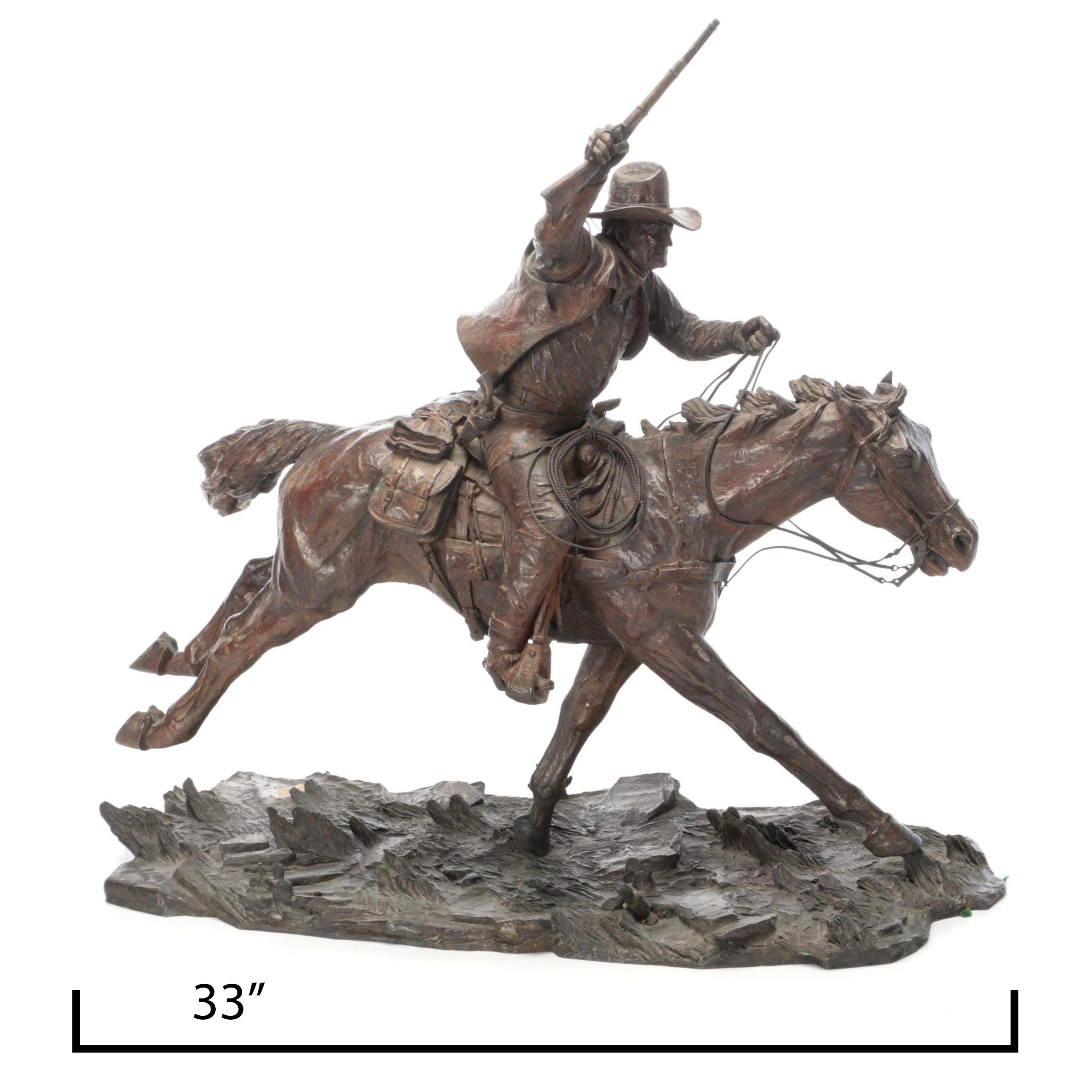 Harry Jackson Bronze "The Marshall" Sculpture, 1979