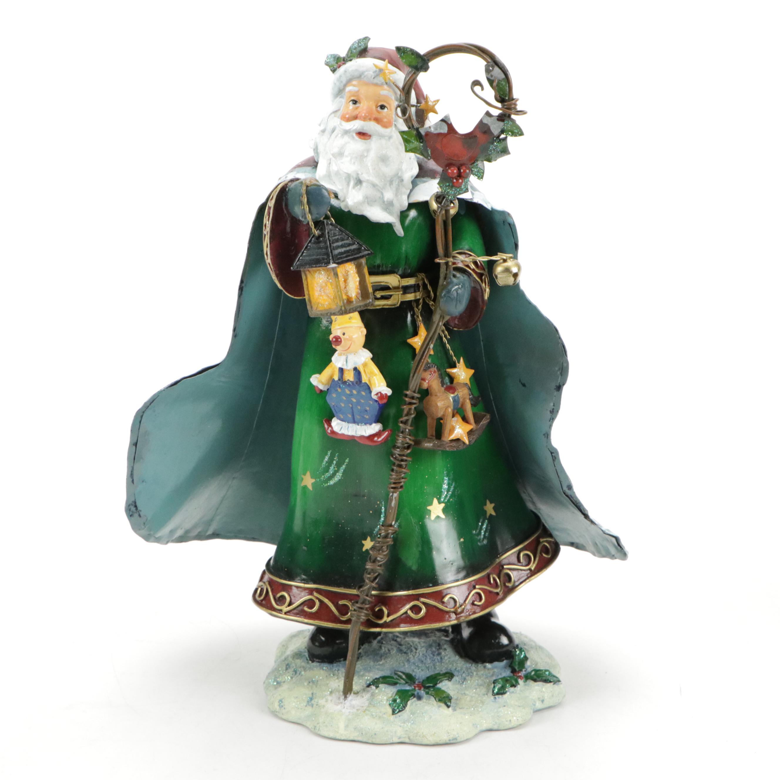 Holiday Elegance Santa Figurines