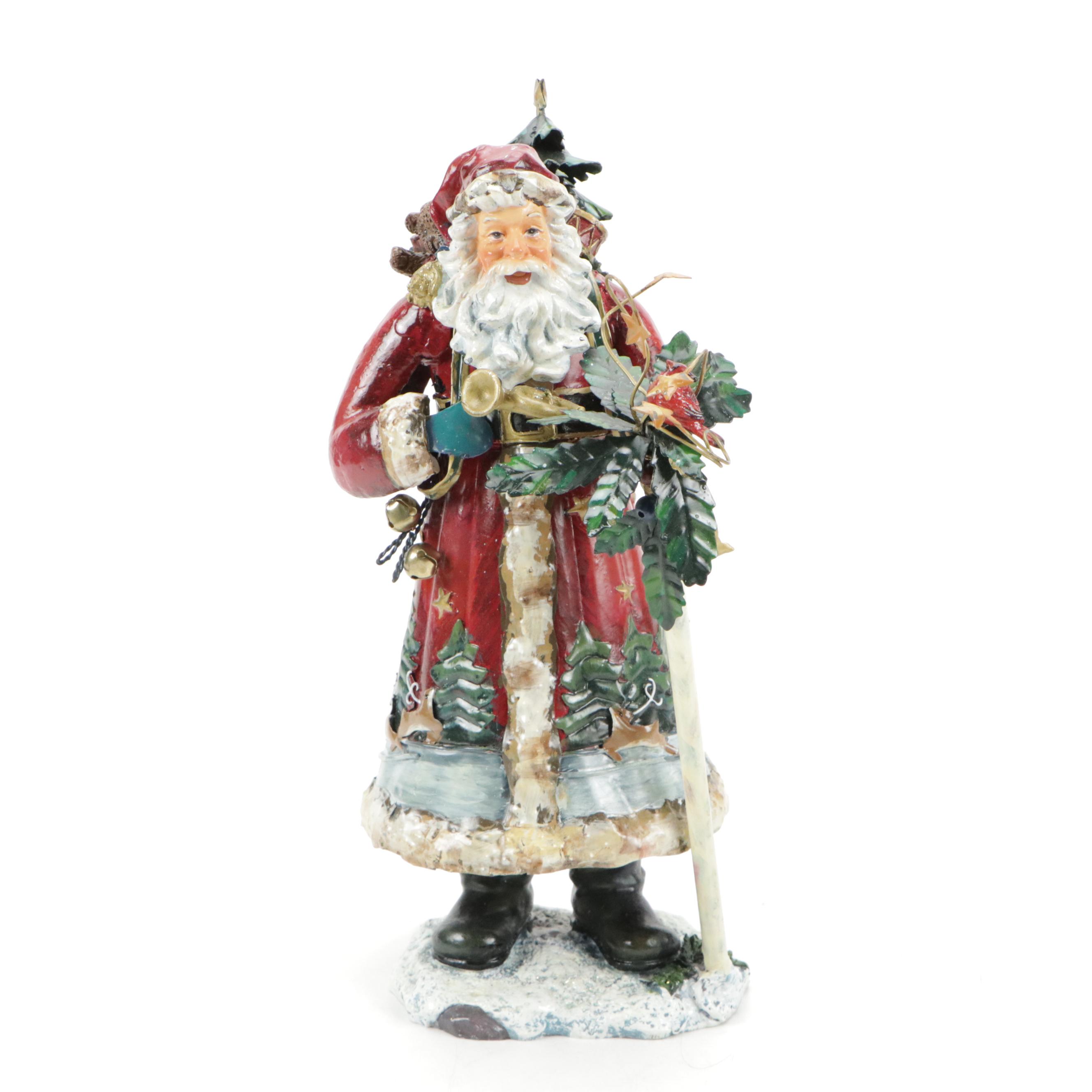 Holiday Elegance Santa Figurines
