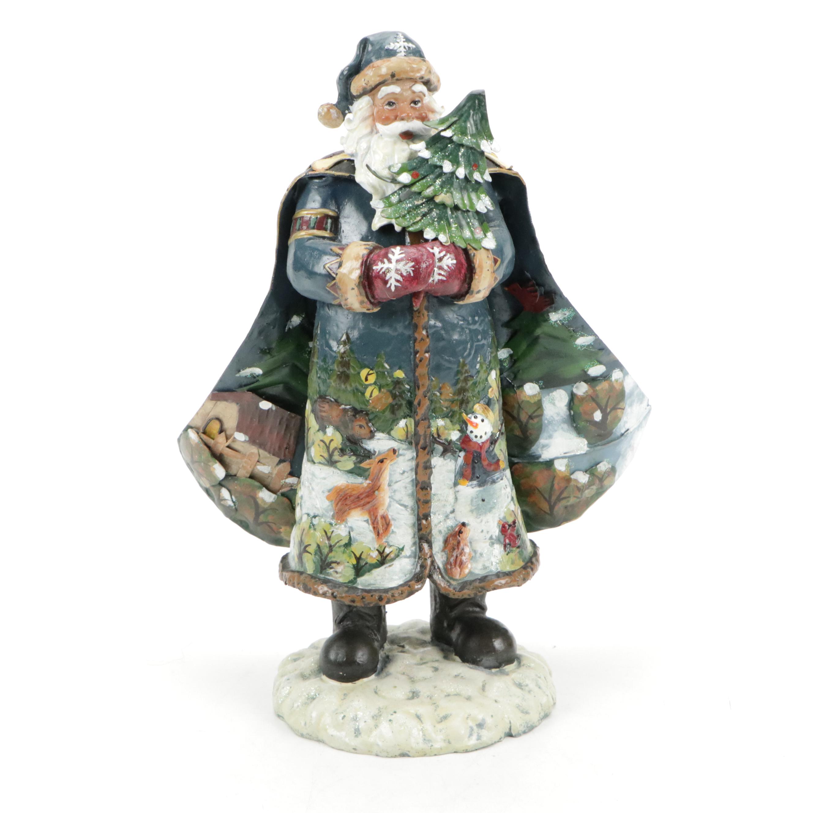 Holiday Elegance Santa Figurines
