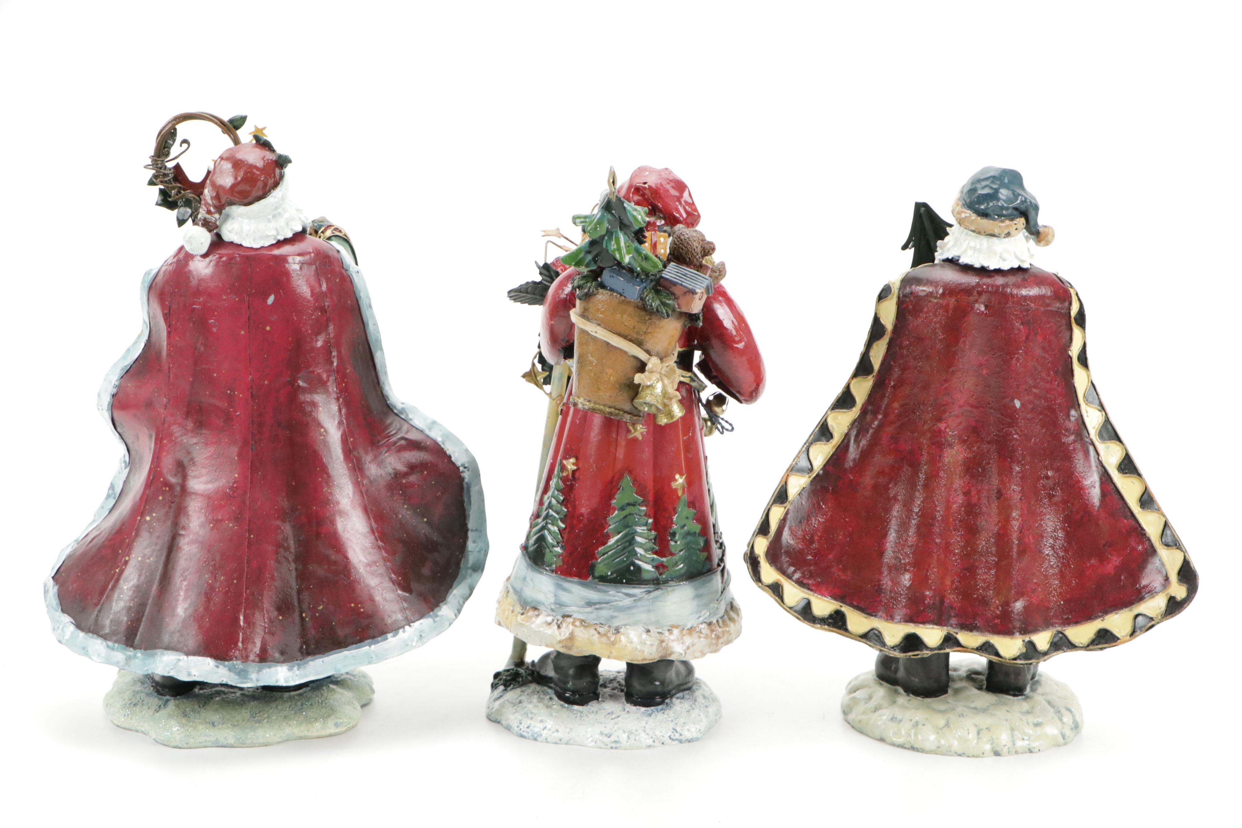 Holiday Elegance Santa Figurines