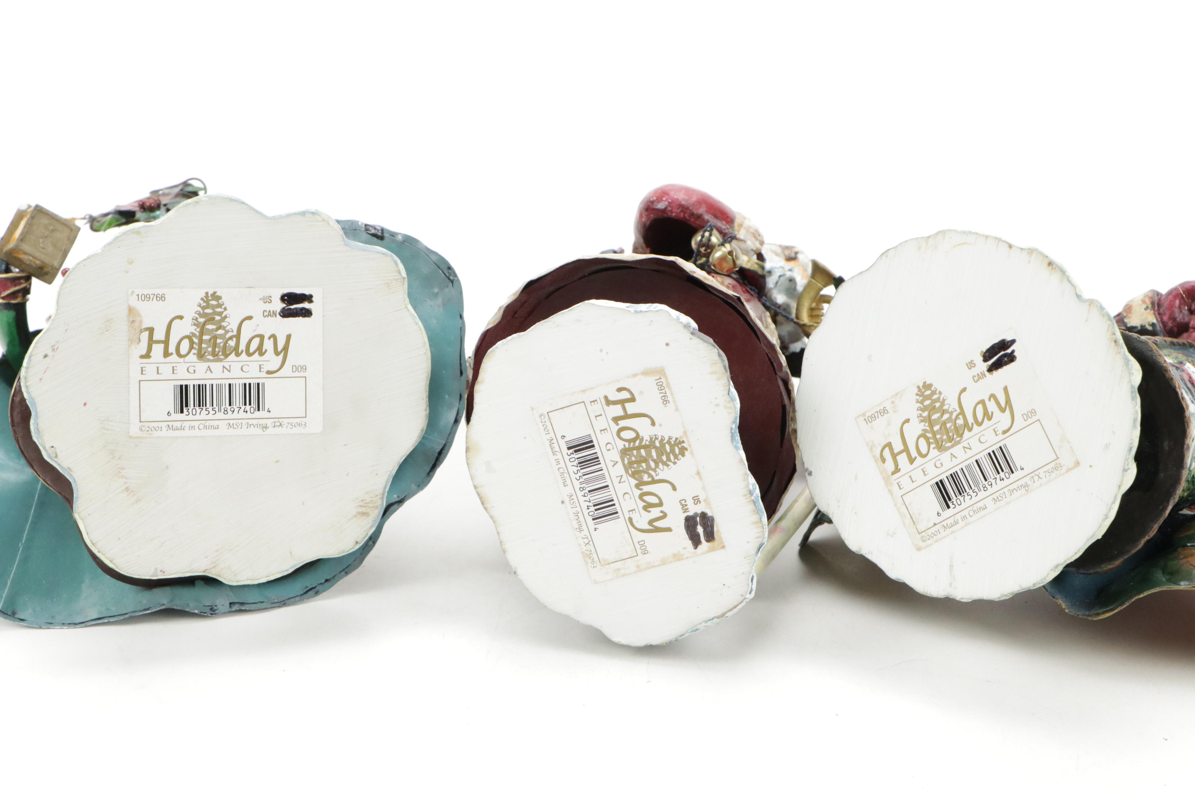 Holiday Elegance Santa Figurines