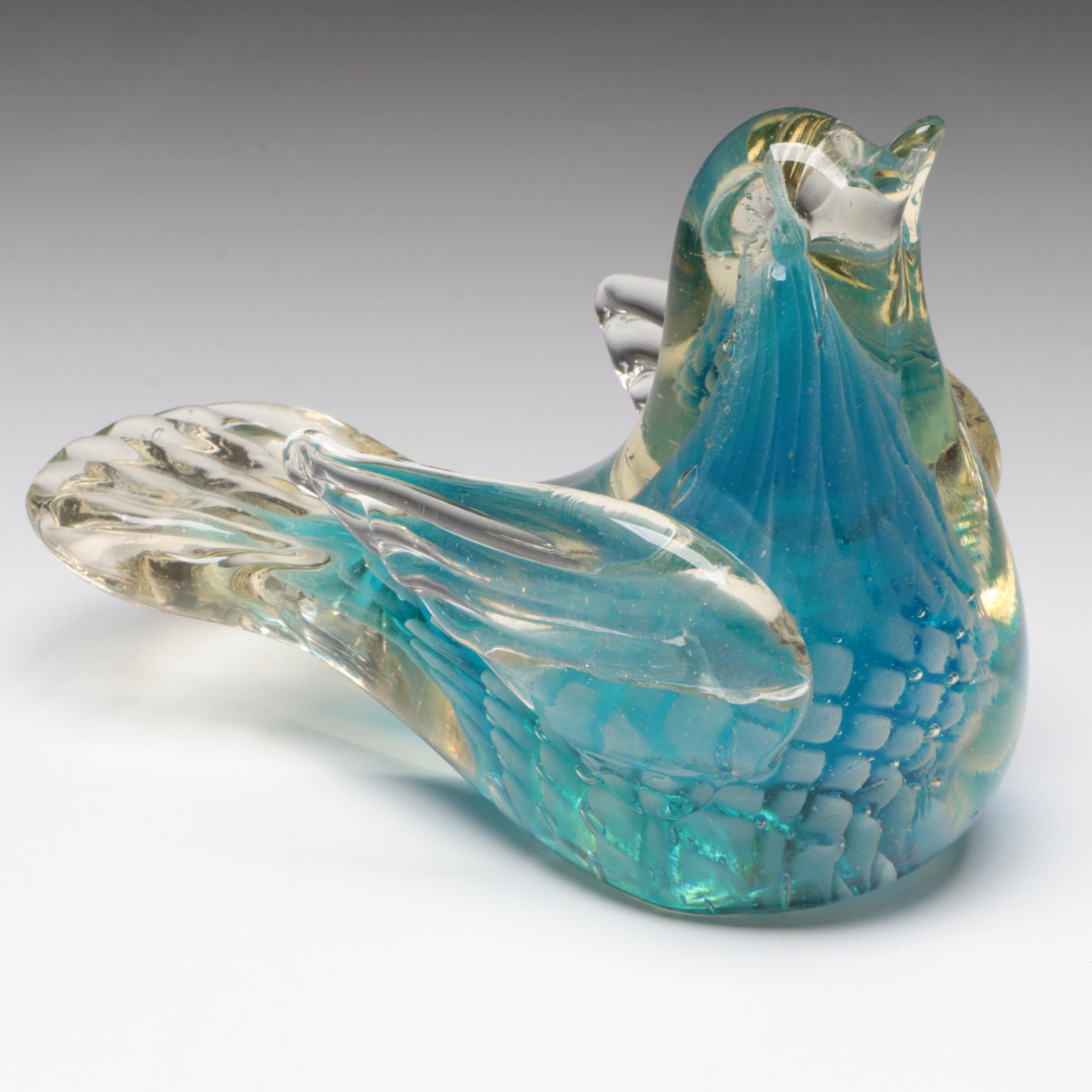 Blown Glass Bird Figurine