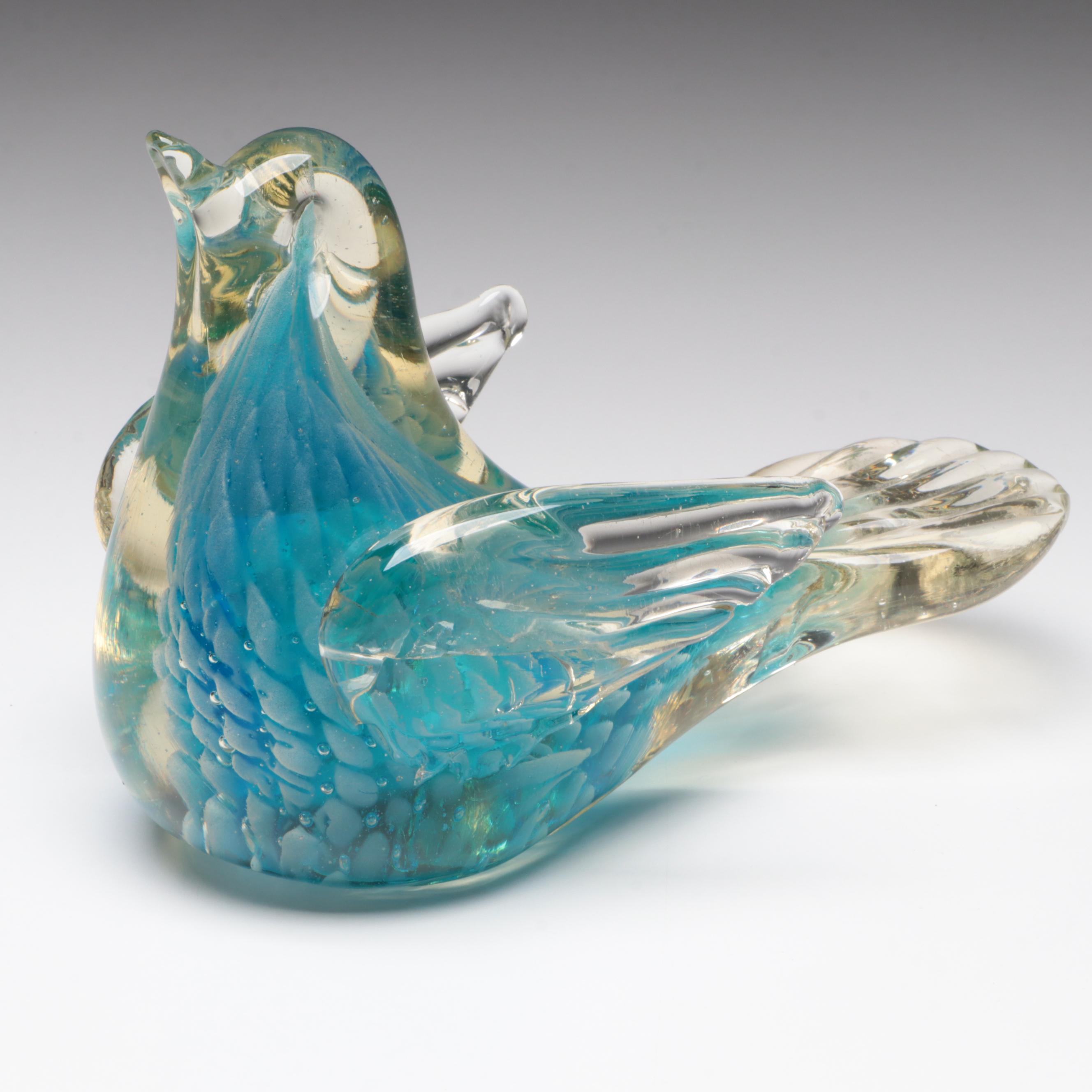 Blown Glass Bird Figurine
