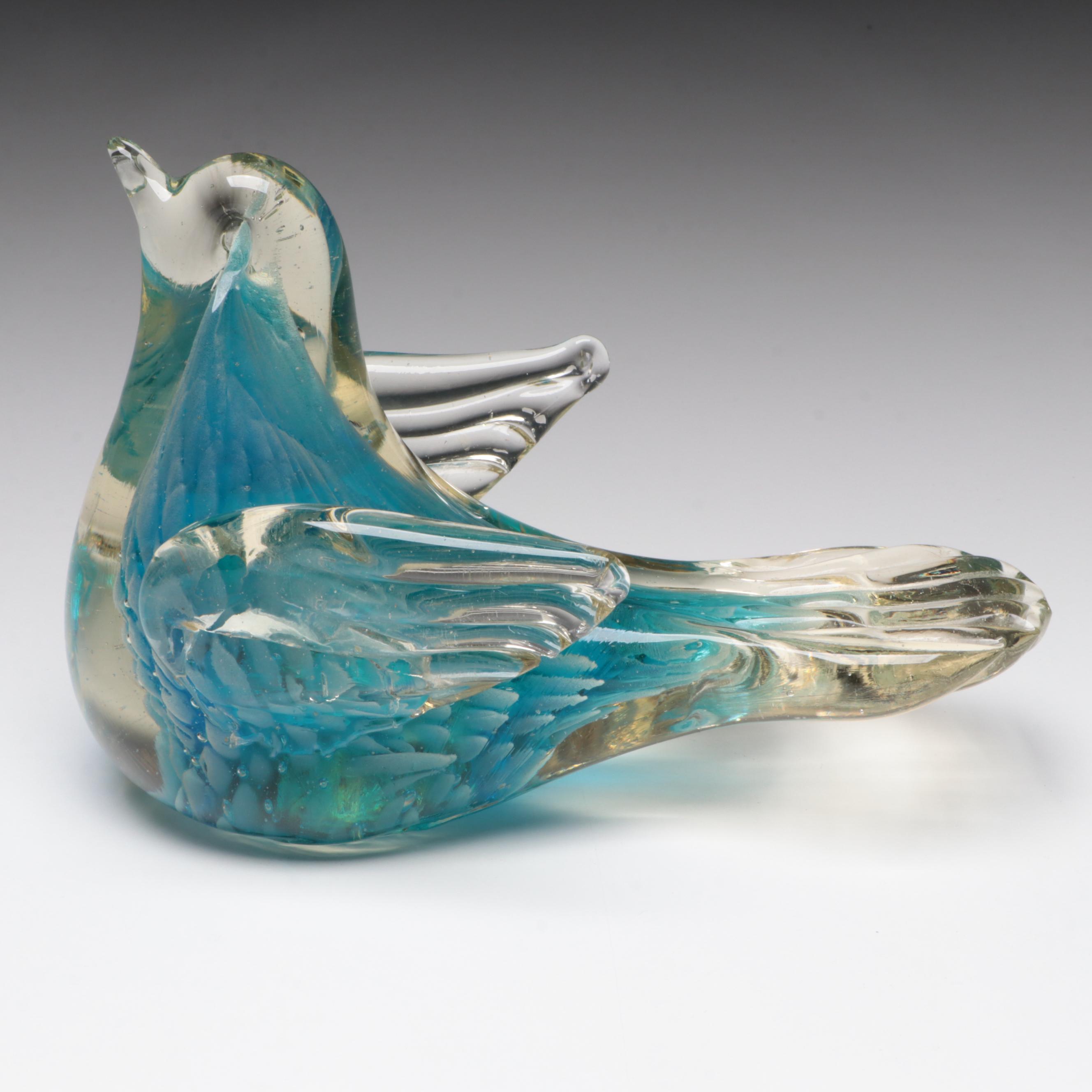 Blown Glass Bird Figurine