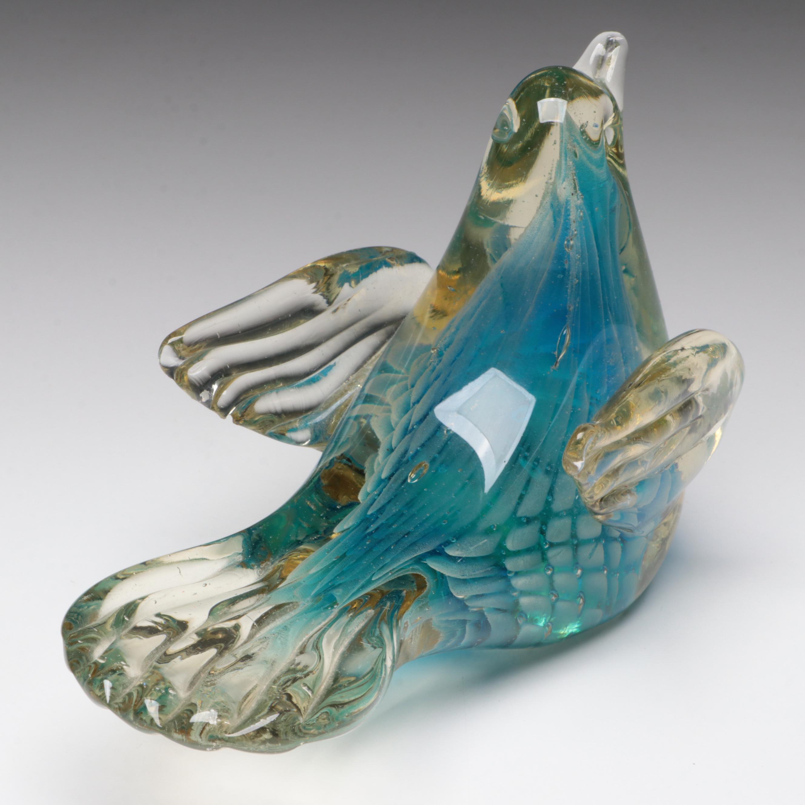 Blown Glass Bird Figurine