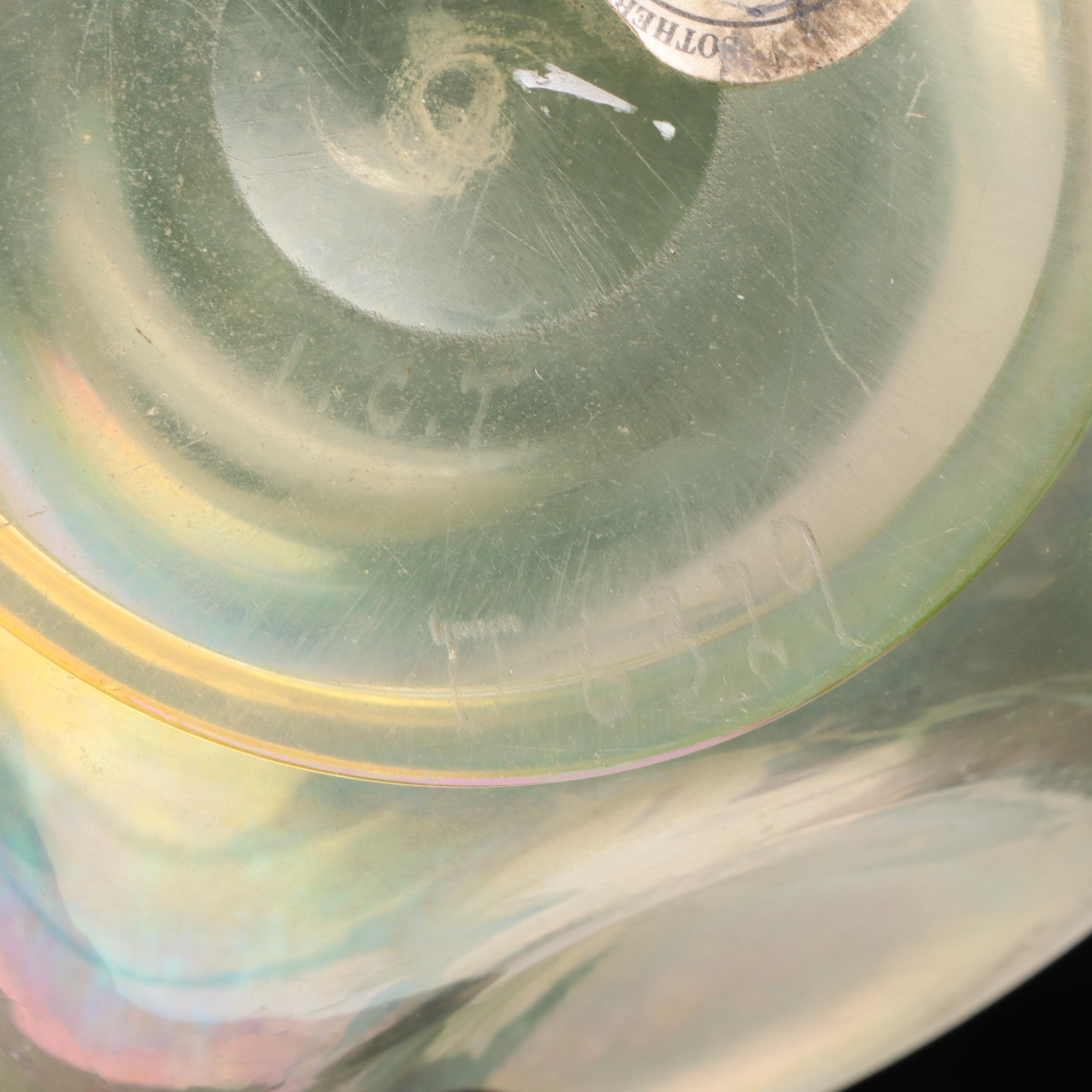 Louis Comfort Tiffany Favrile Art Glass Dimpled Decanter, Early 20th Century